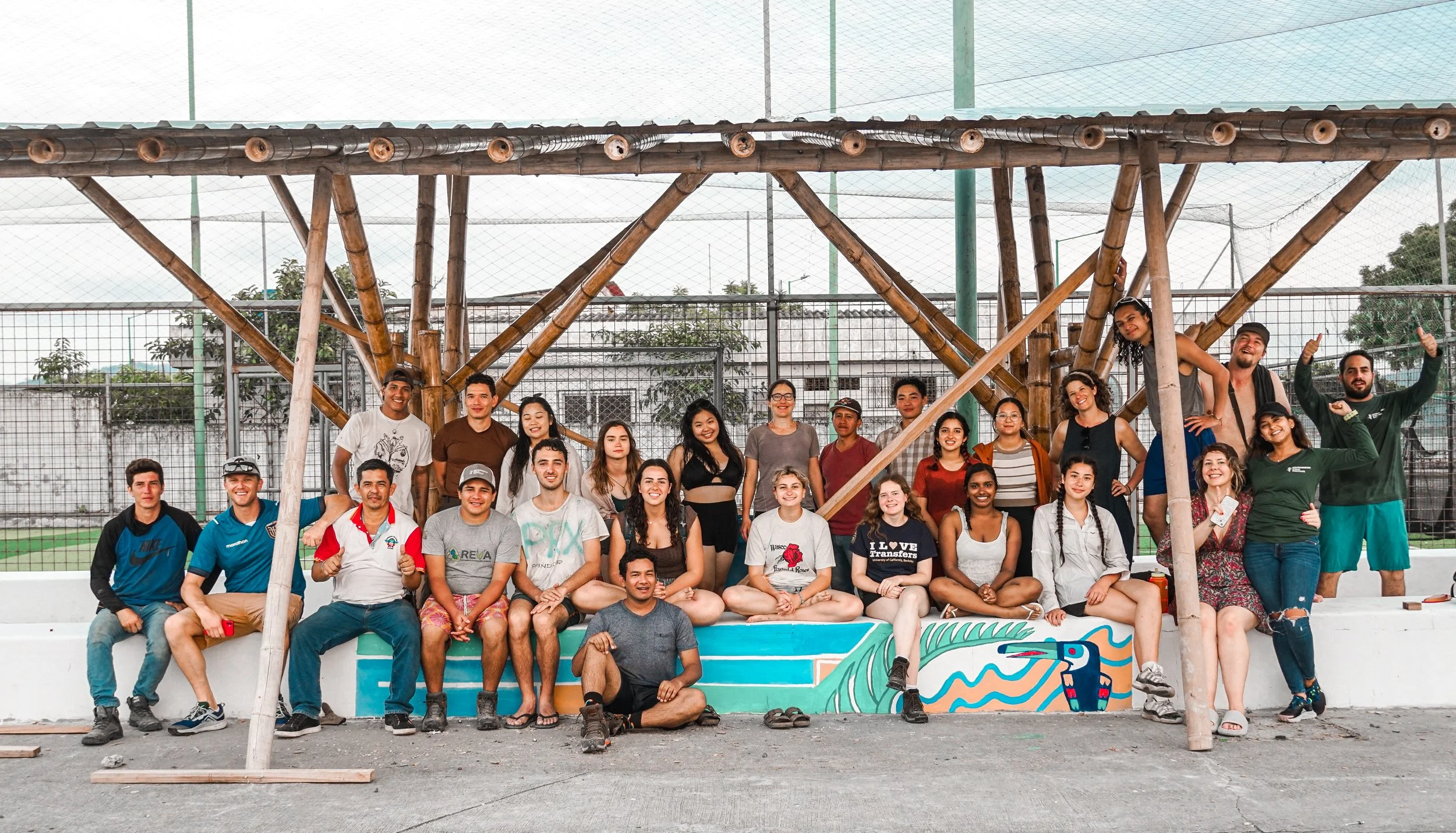 Experimental bamboo cabin constructed at Los Arboleros with Virginia Tech and RFI.