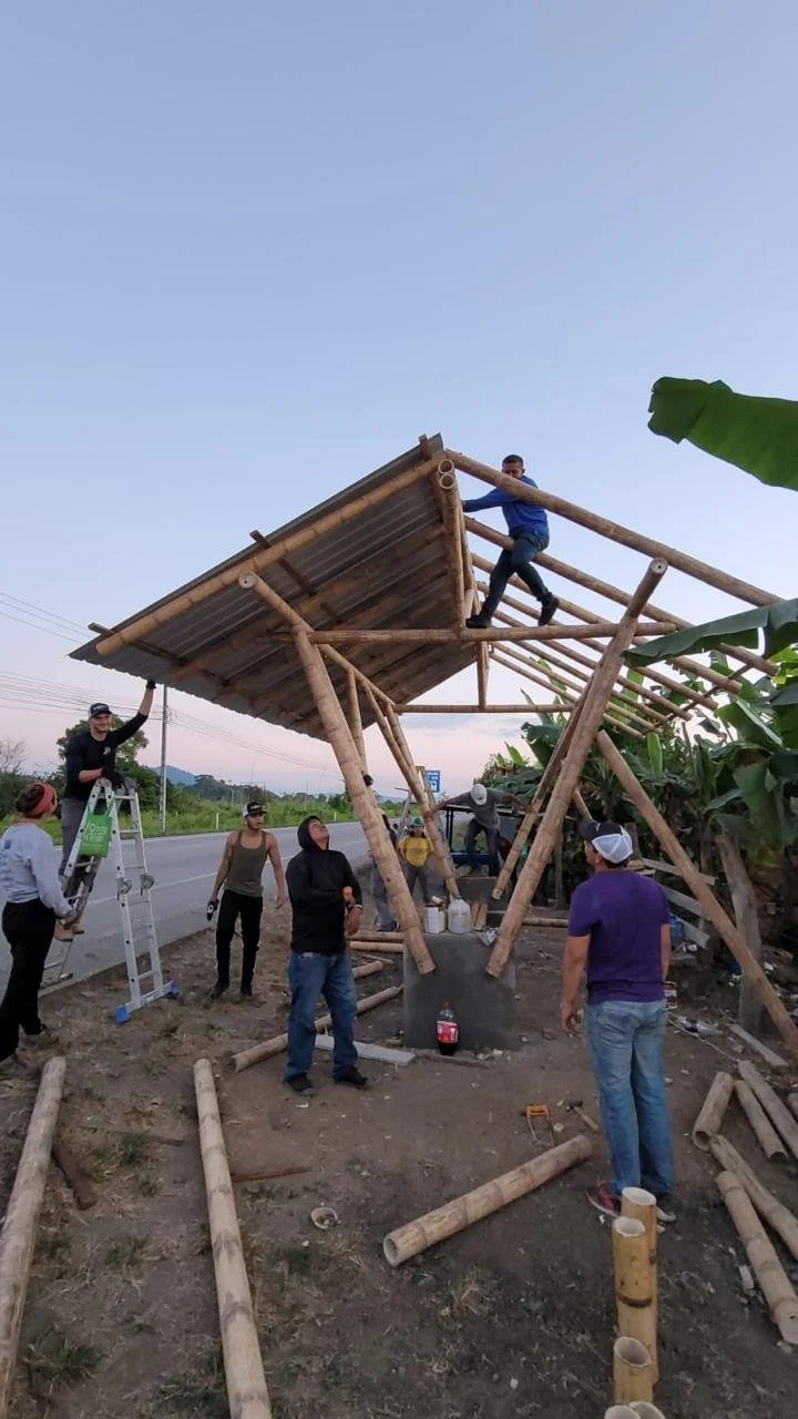 Bamboo construction developed through Building Carbon’s regional collaborators.