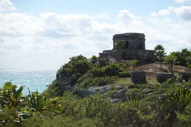 The Temple of the Wind stands above the Caribbean at Tulum.