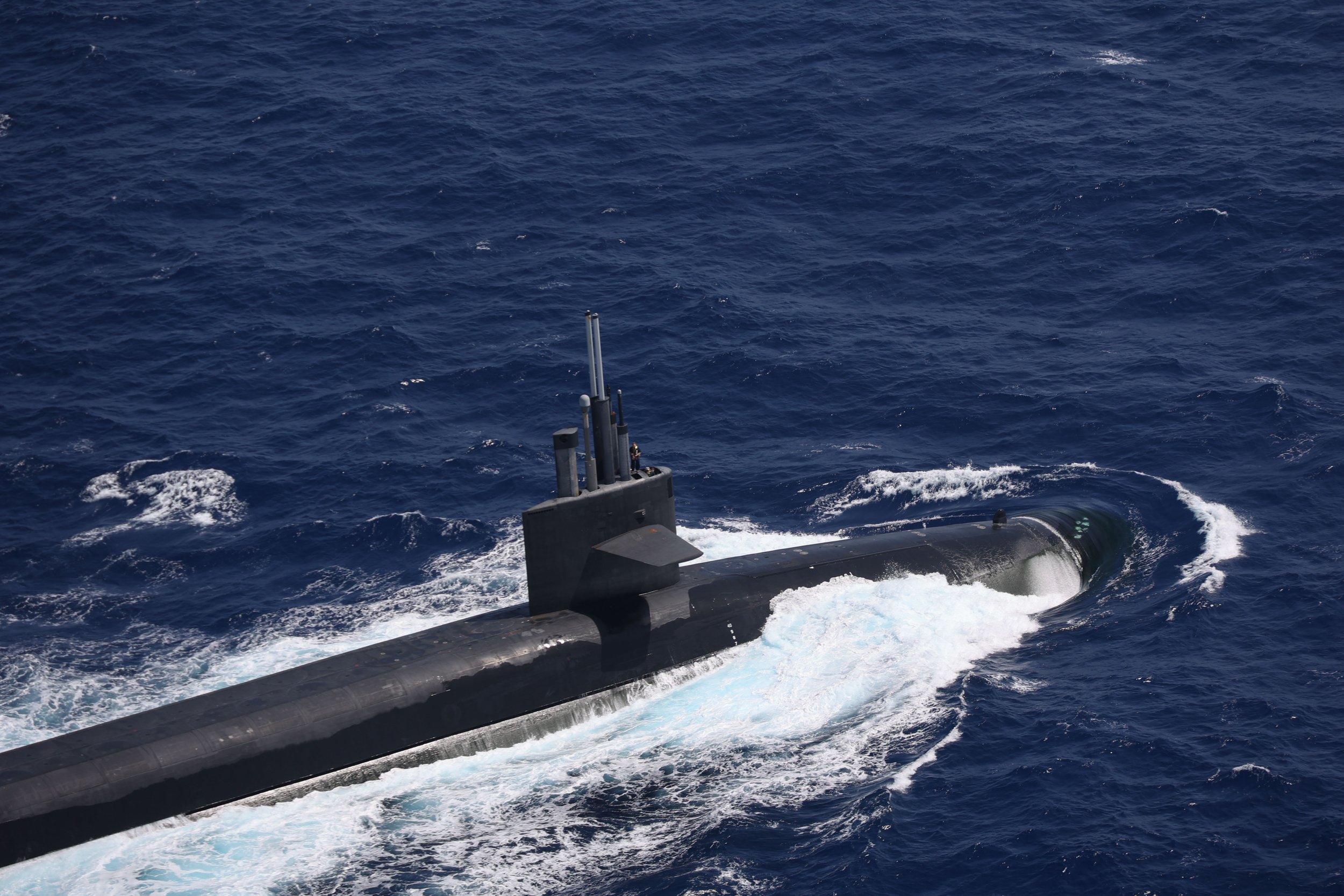 U.S. Navy submarine on surface