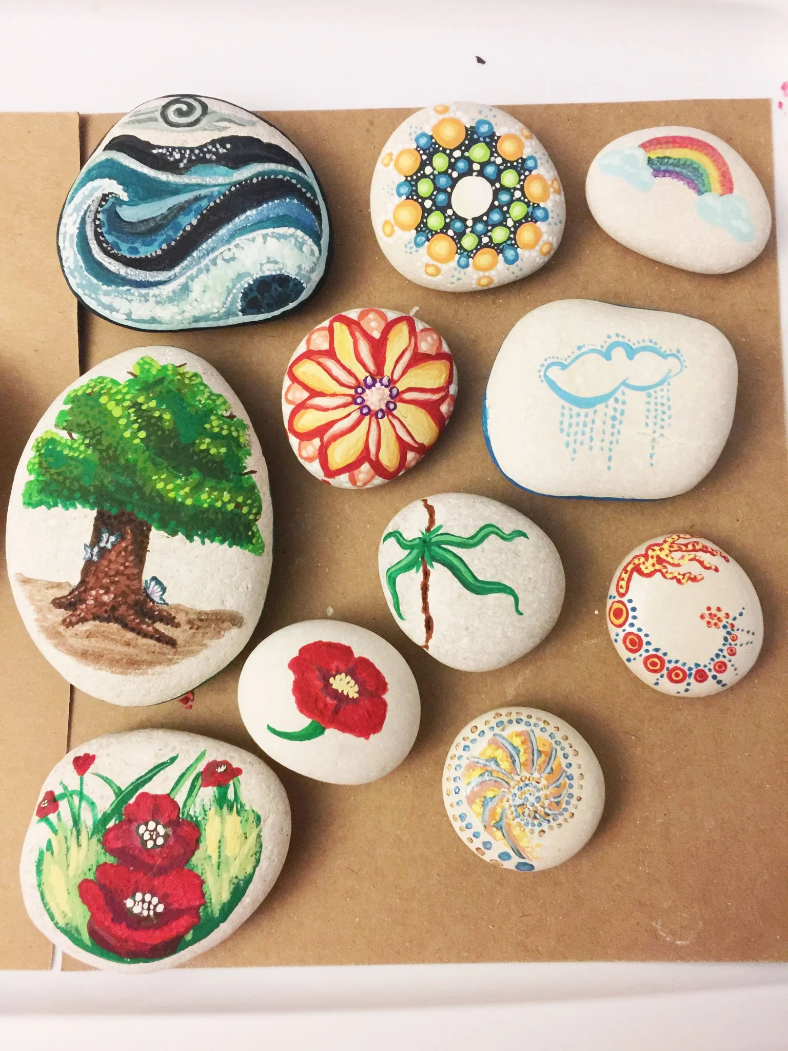 Talking piece stones used in restorative circles