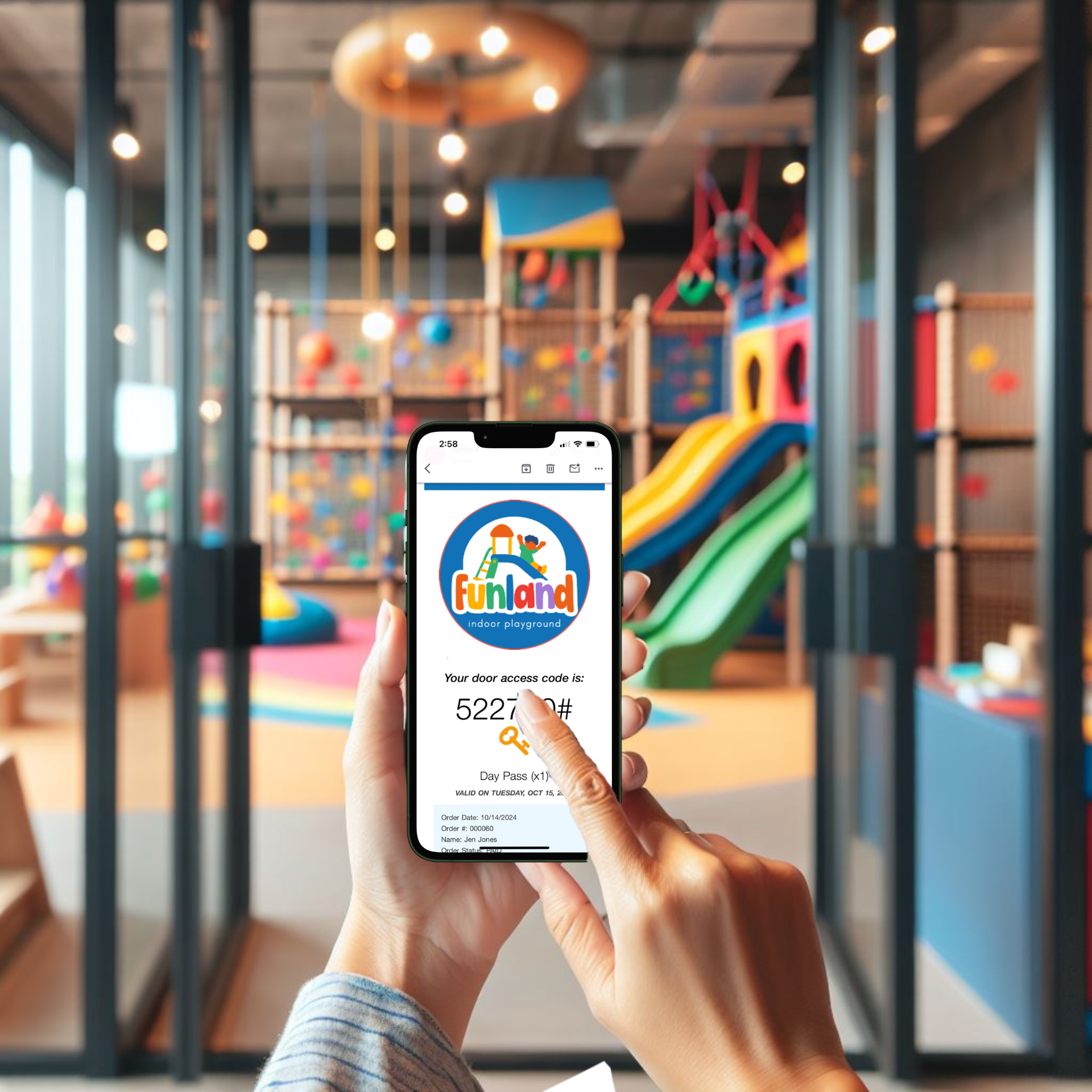 Playground app on mobile device