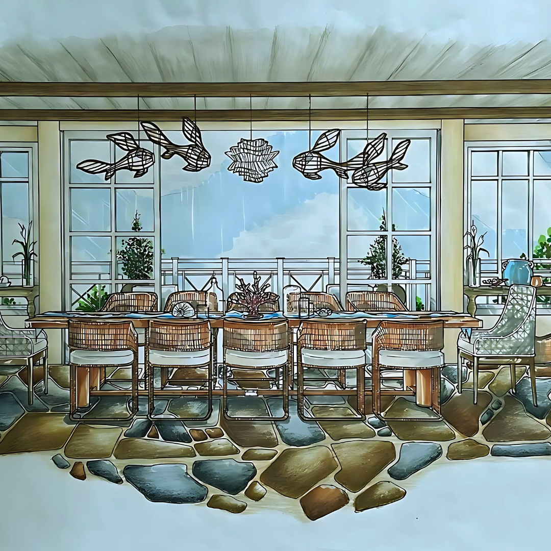 Residential design project with a Mediterranean theme