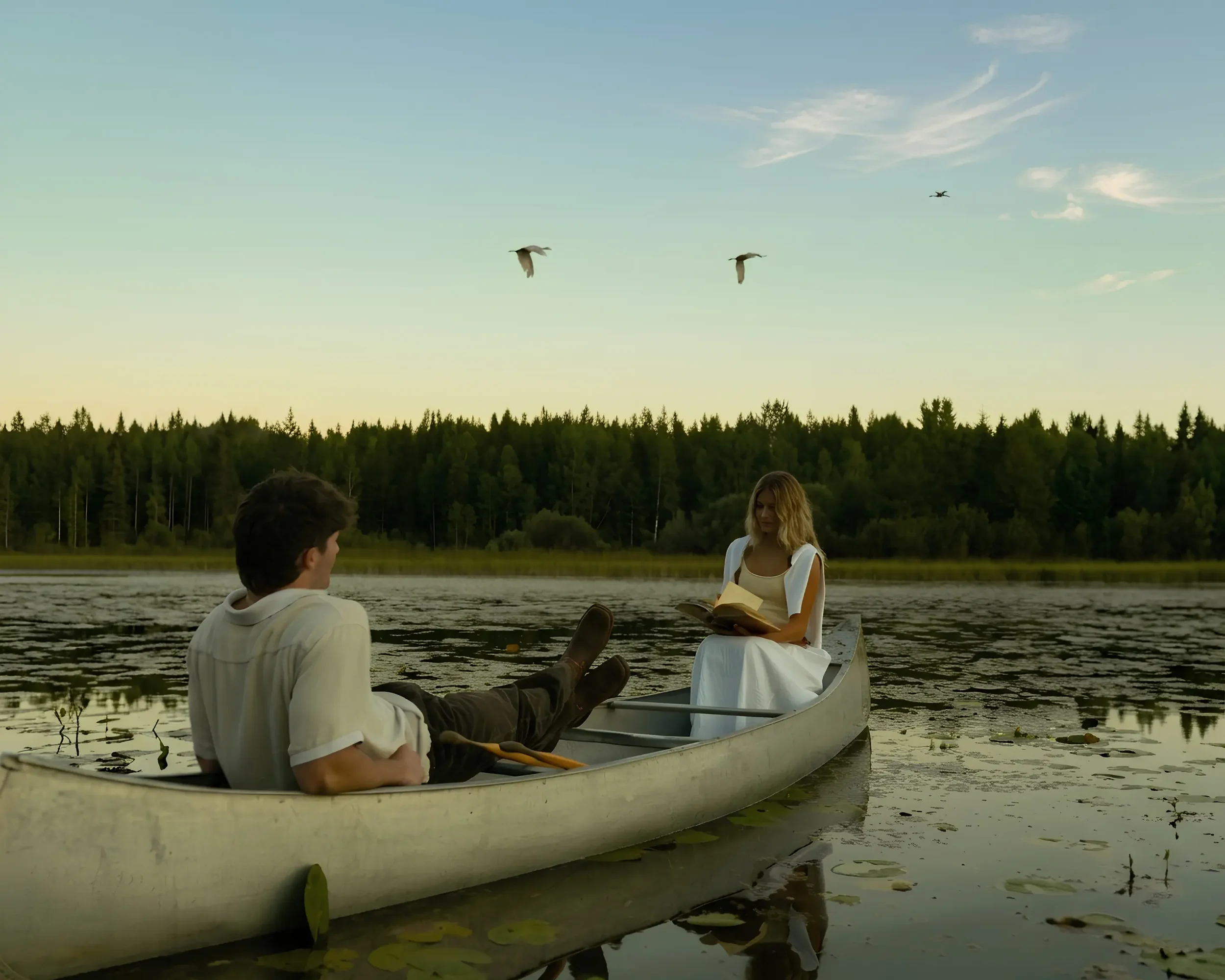 A couple sharing a calm, connected moment
