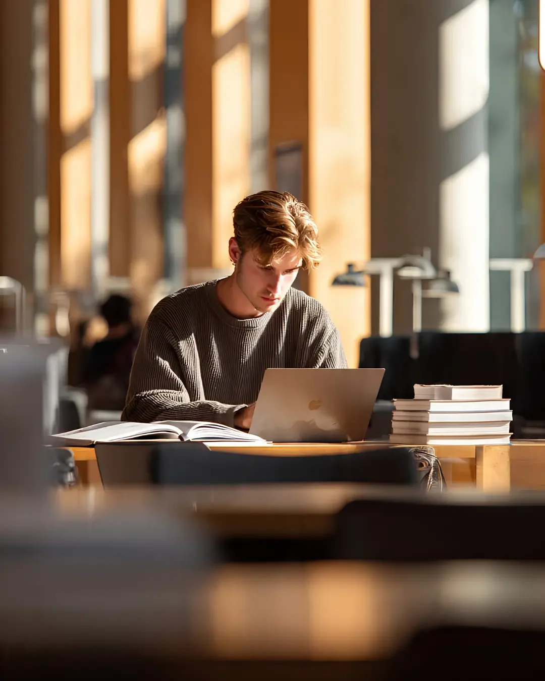 Student on campus