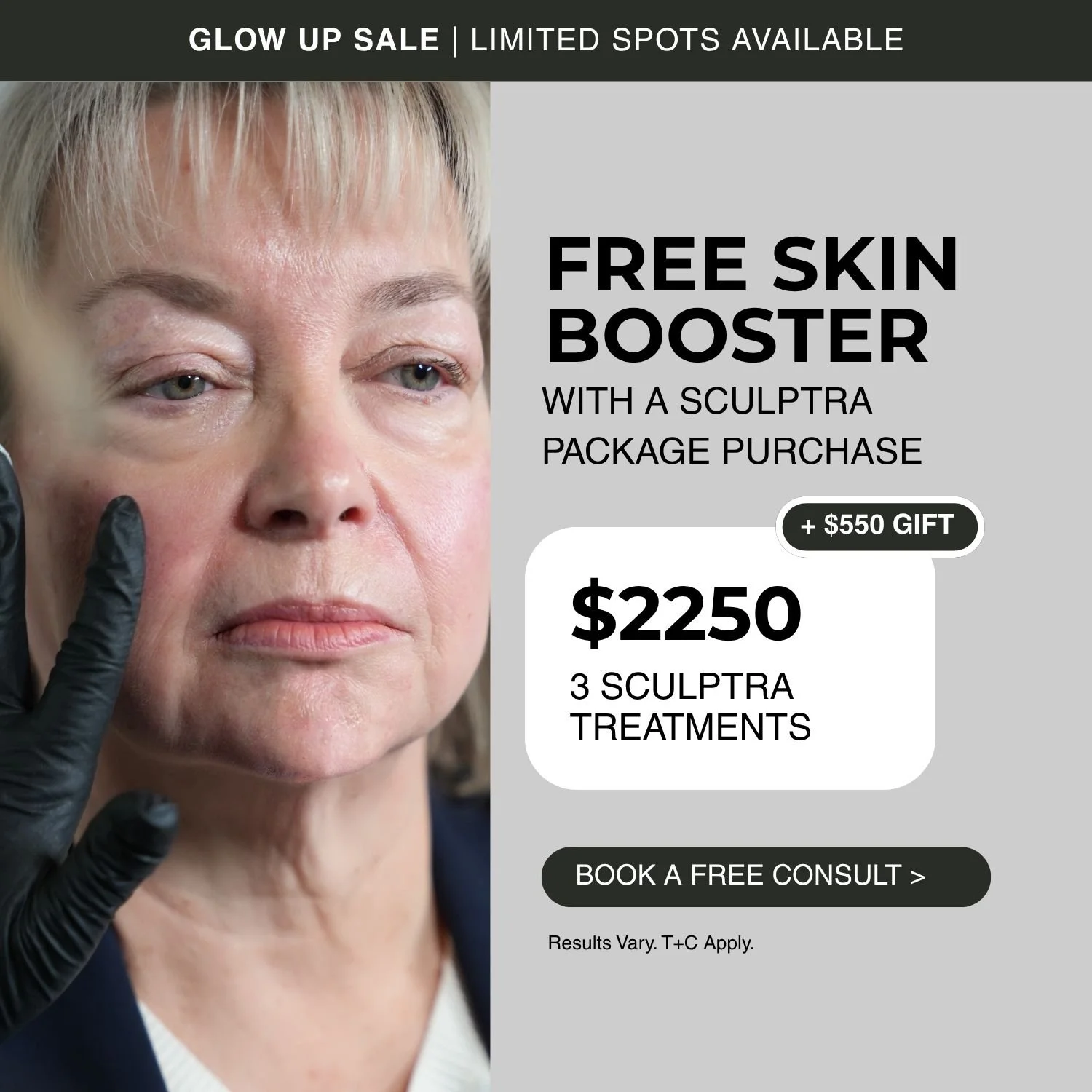 Glow and Grow, Sculptra Package with complimentary Skin Booster