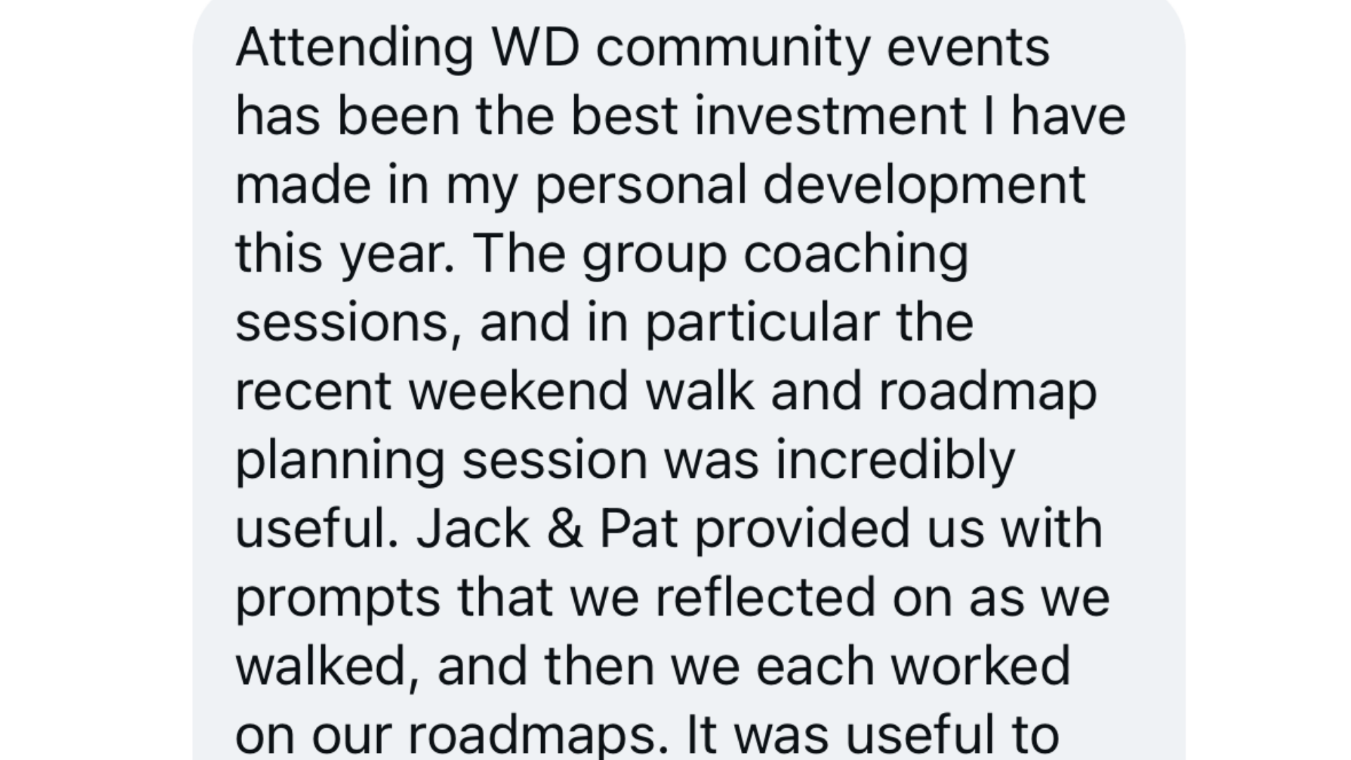 Community message