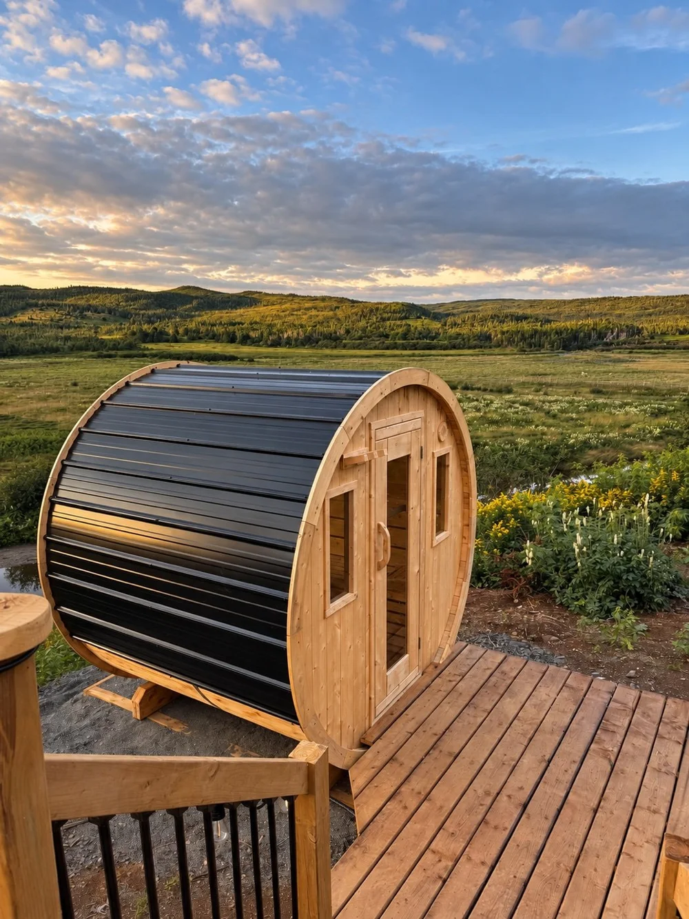 The Flats: Barrel sauna