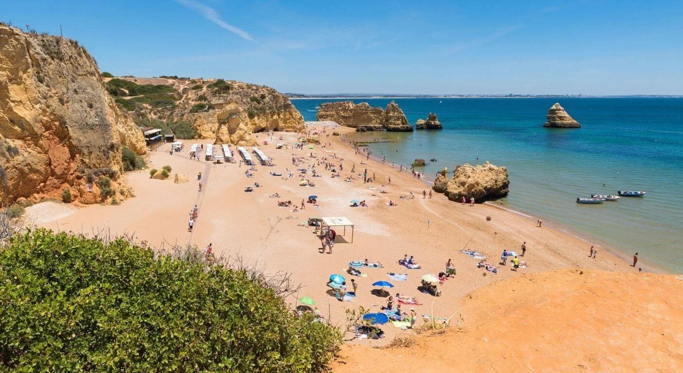 Dona Ana Beach bay and cliffs in Lagos Algarve