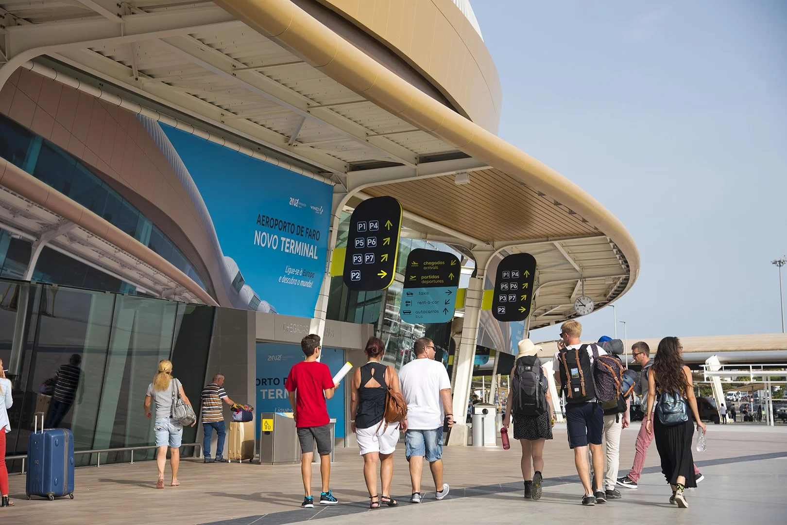 Faro Airport terminal exterior in Algarve