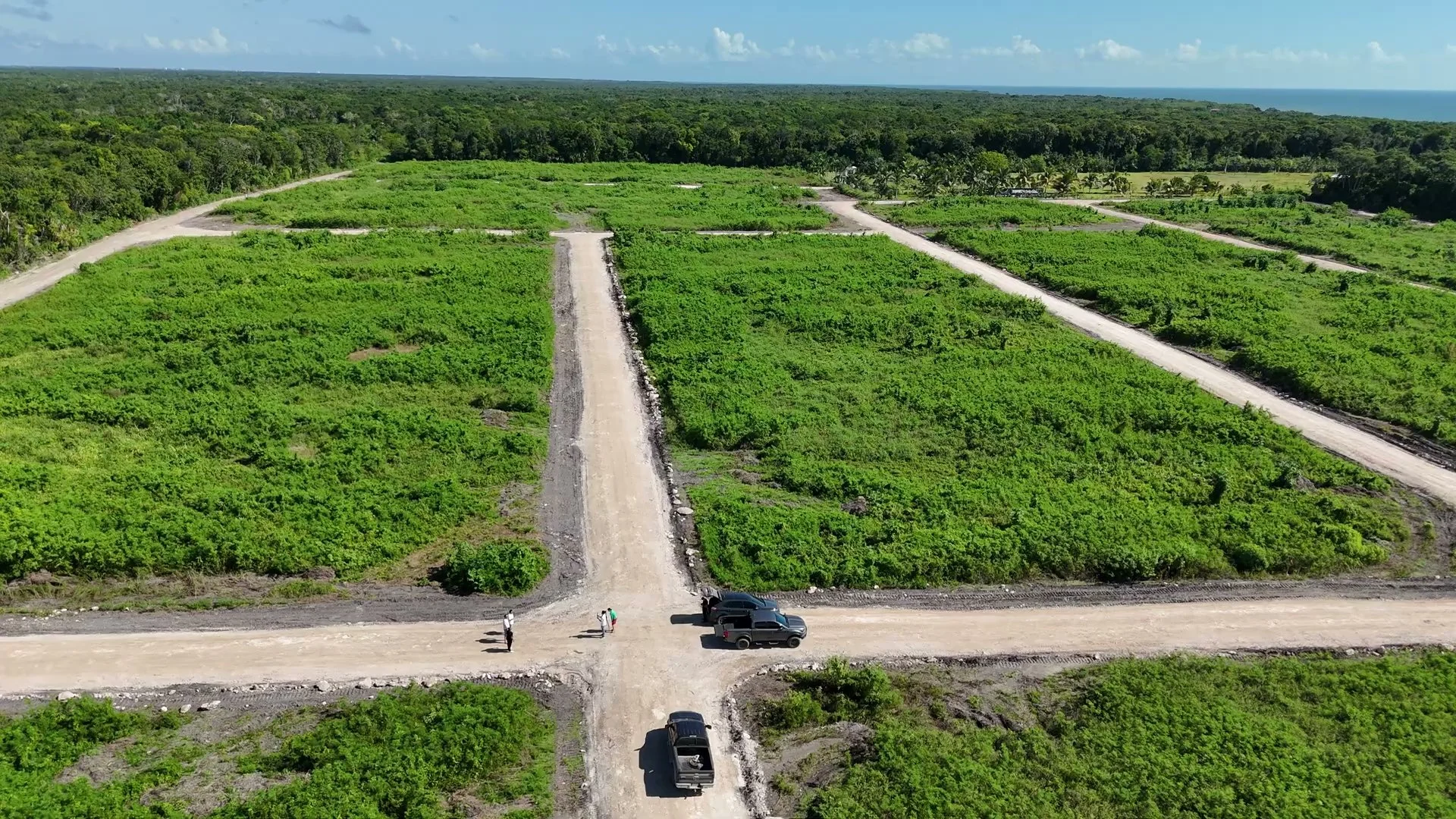 Roads and lots at Coastal Vista, Belize