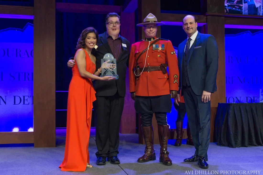 John Westhaver receiving the Coast Mental Health Courage To Come Back Award