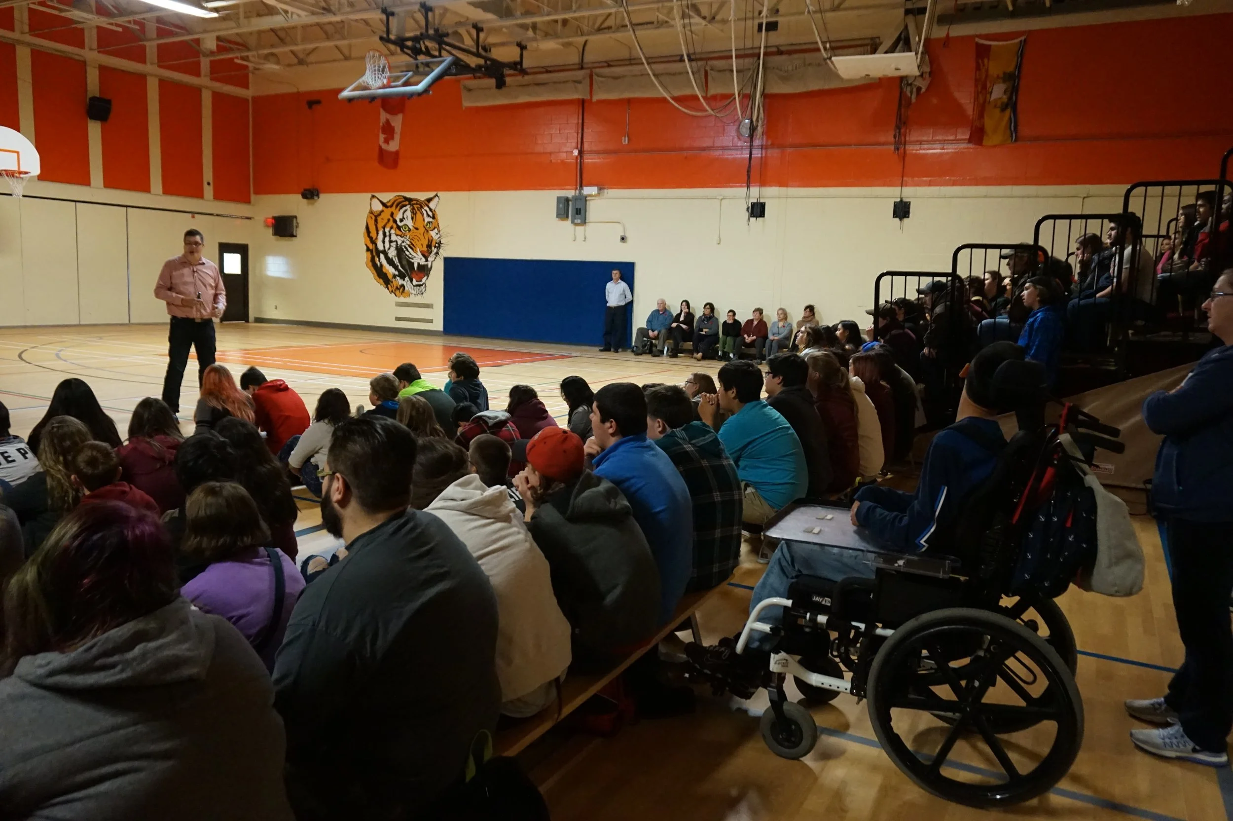 John Westhaver speaking to students