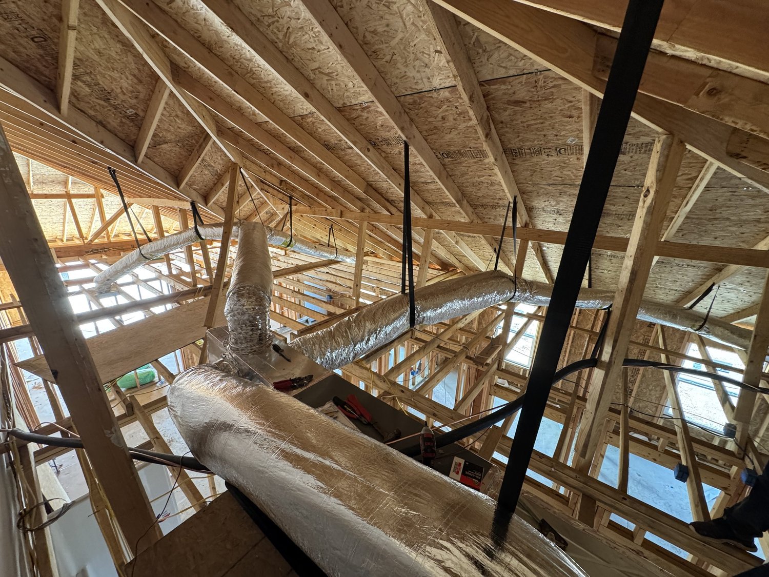 New construction HVAC rough-in by Clark HVAC