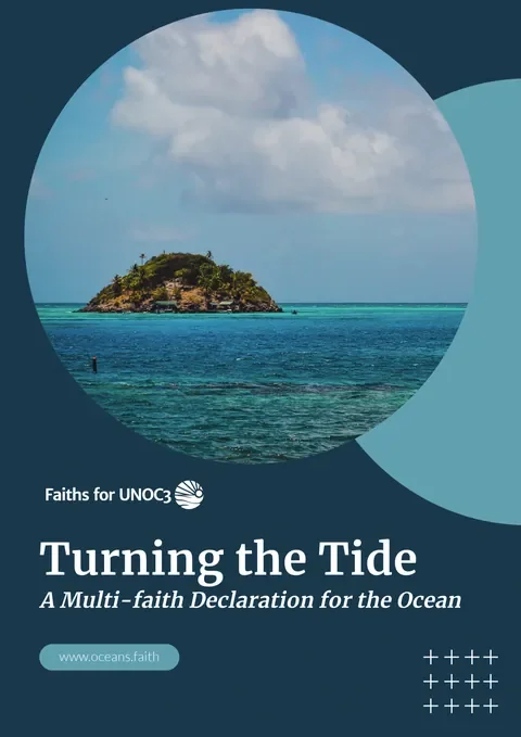 Cover of Turning the Tide, a Multi-faith Declaration for the Ocean.