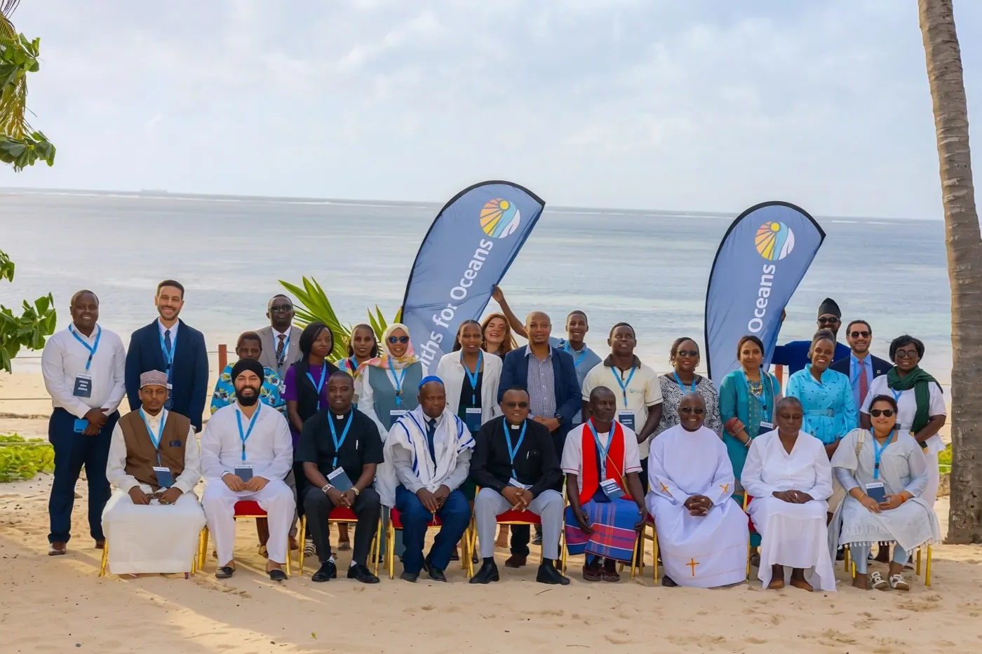 Founding members of the Coalition gathered on the beach in Mombasa.