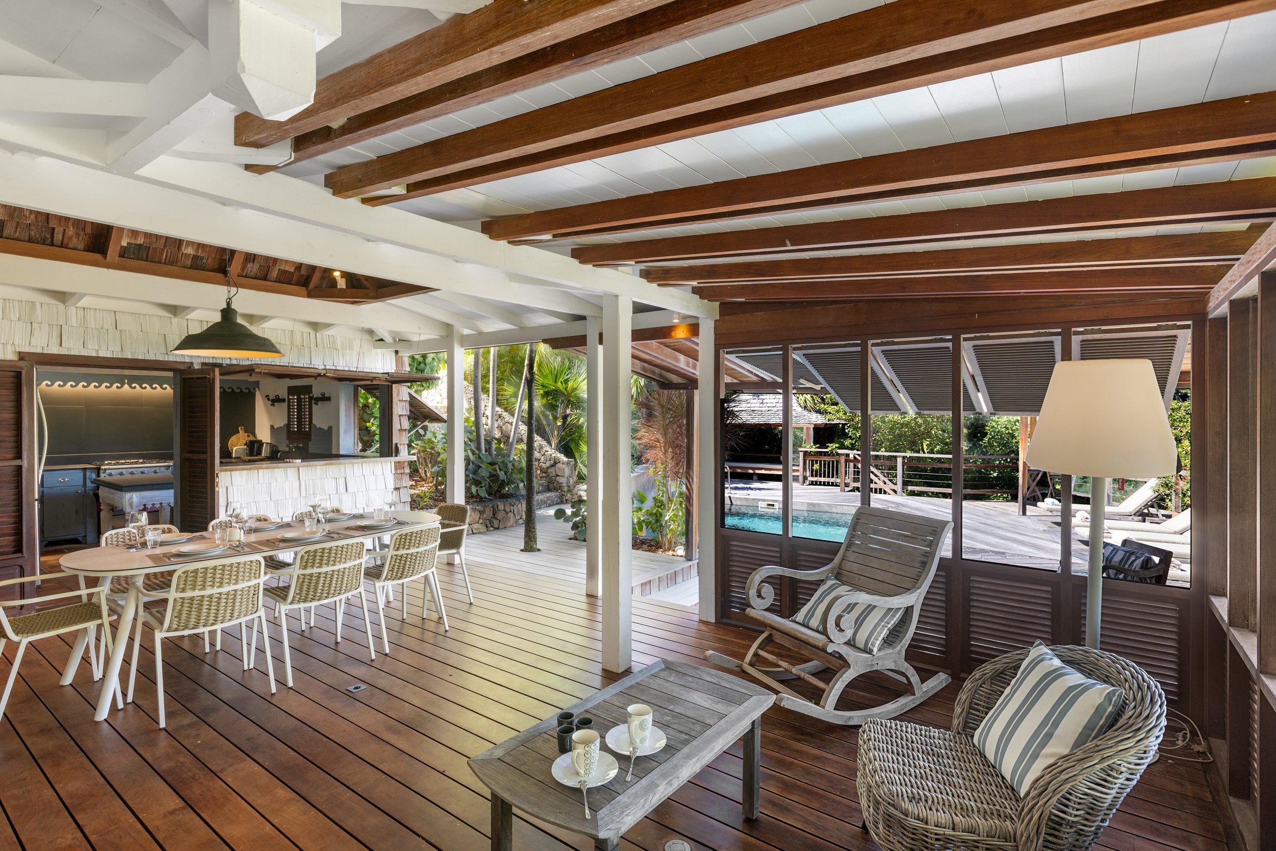 Villa Lama terrace with ocean view