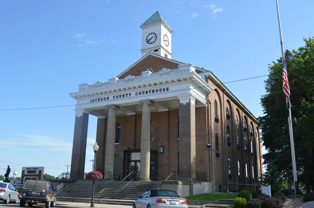 Jackson County courthouse in Jackson Ohio