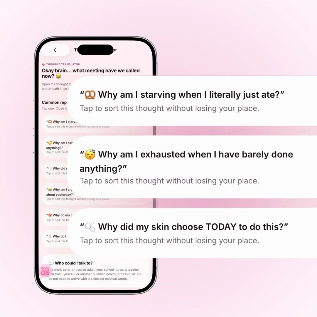 Thought Translator app inside Body OS