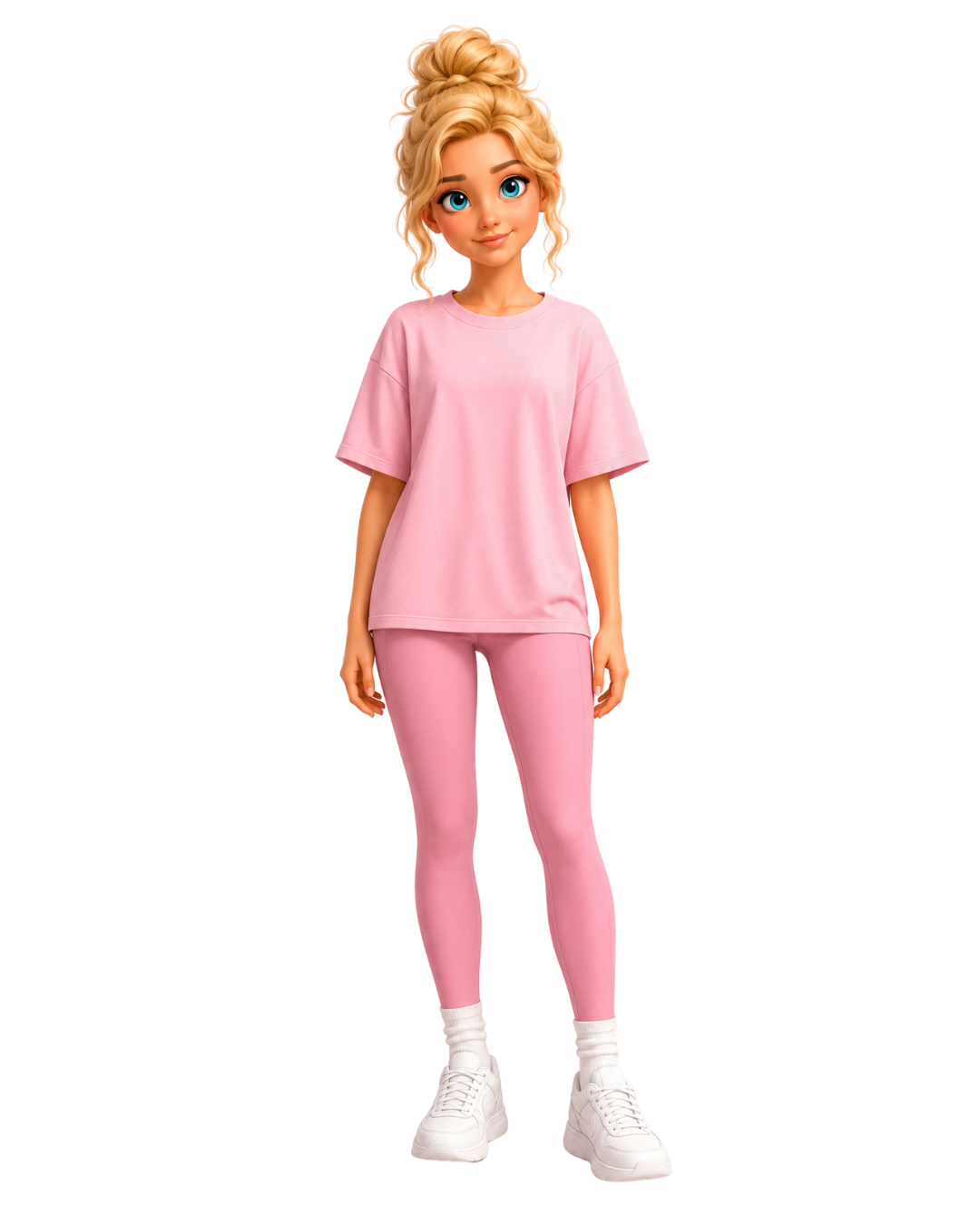 Illustration of a young woman used as an interactive guide to hormones