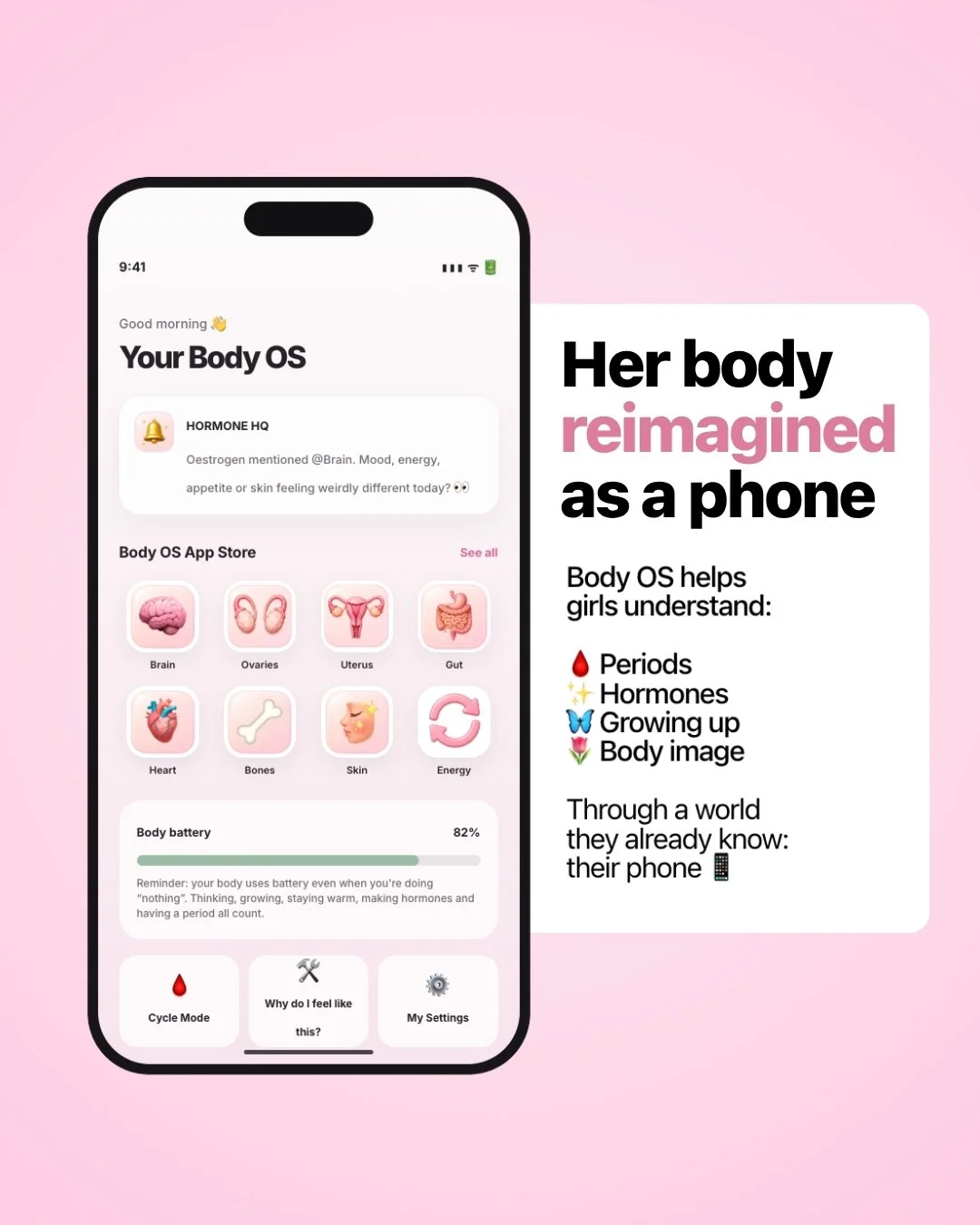 the Body OS phone screen