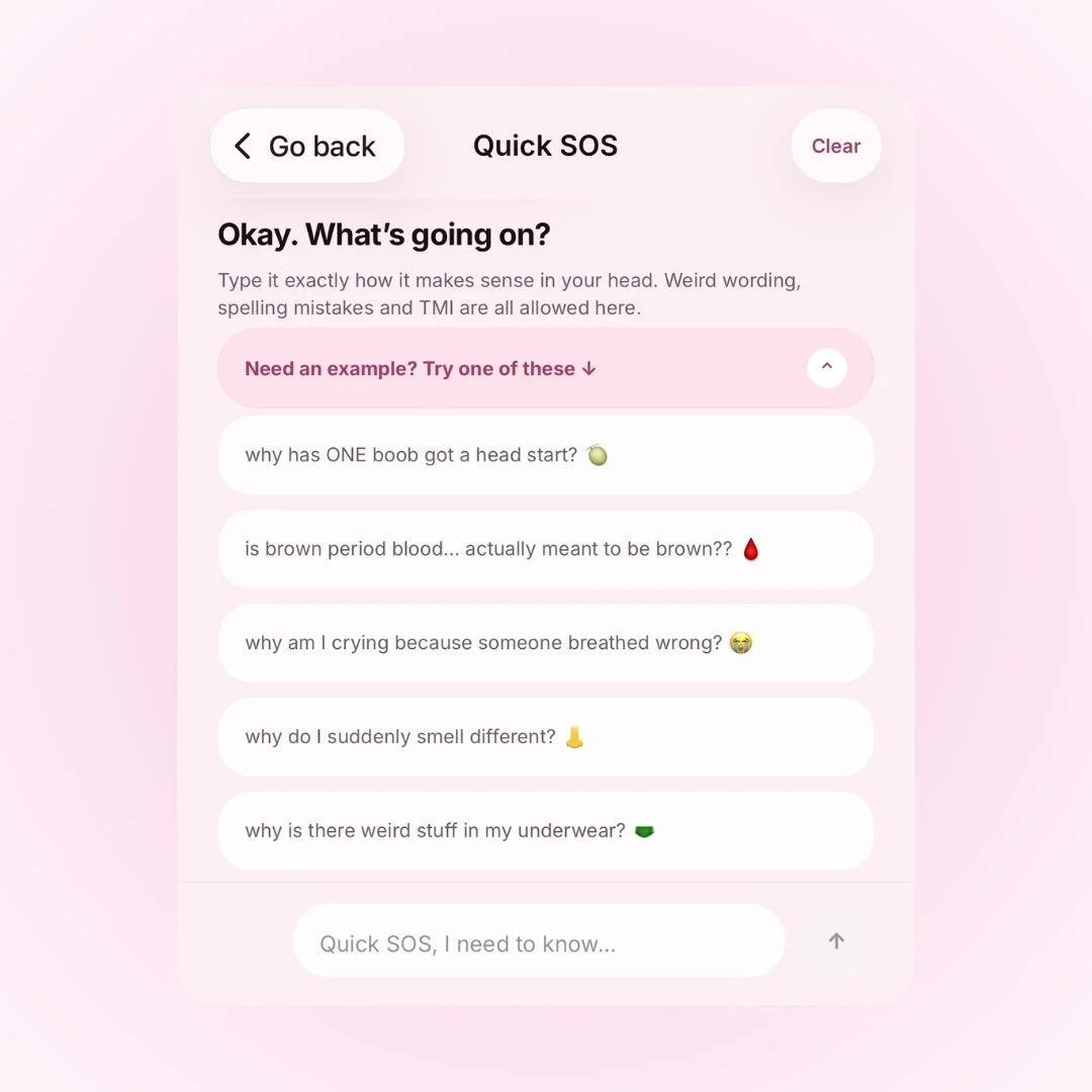 SOS chat search inside Body OS