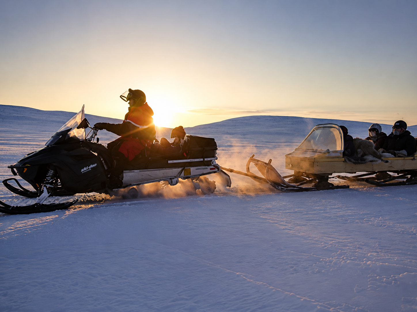 Child with husky on a Lapland Winter Wonderland trip