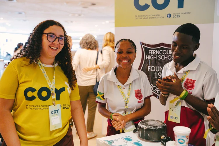 Participants at the trade fair