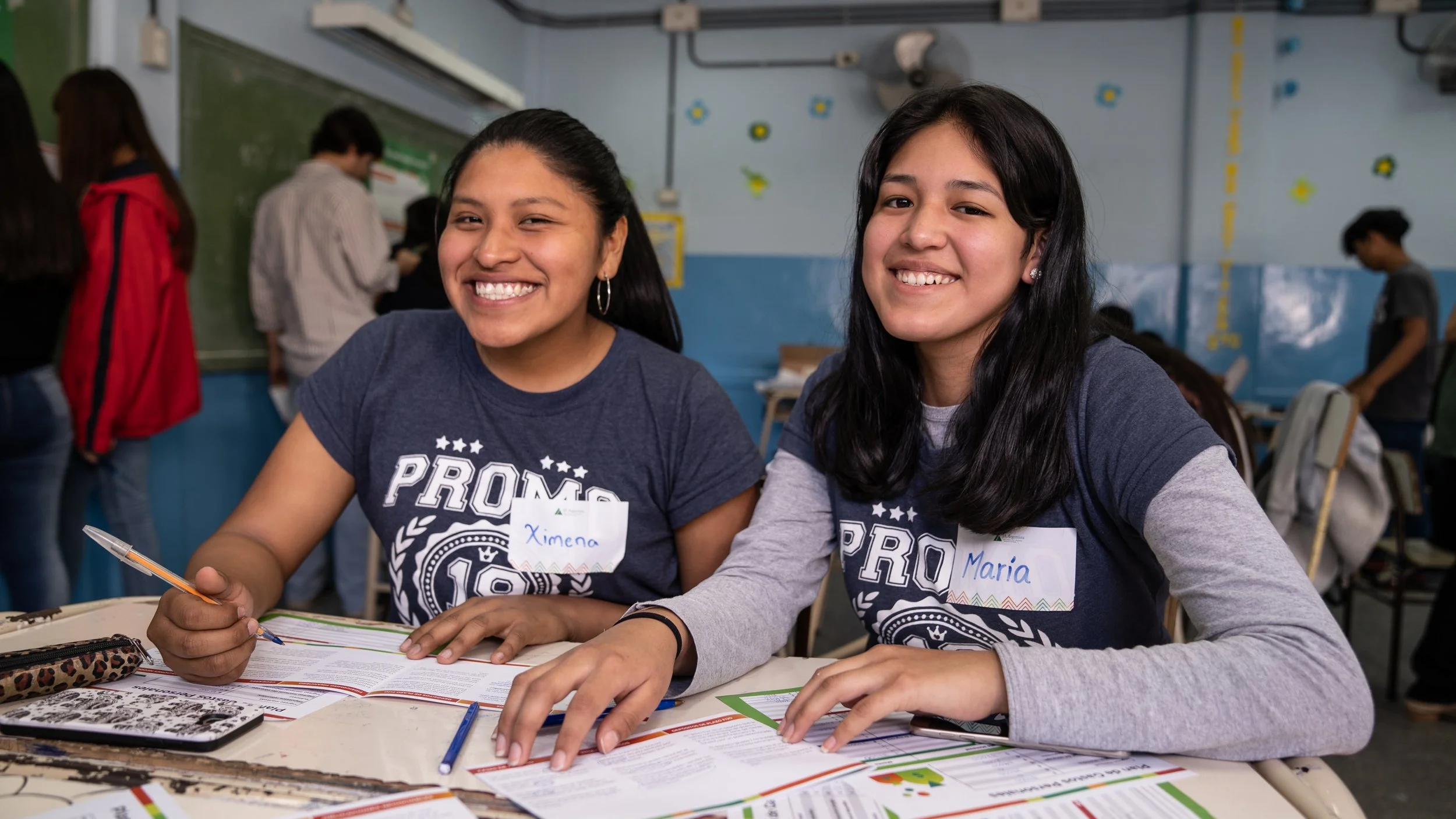 Young people participating in a Junior Achievement experience