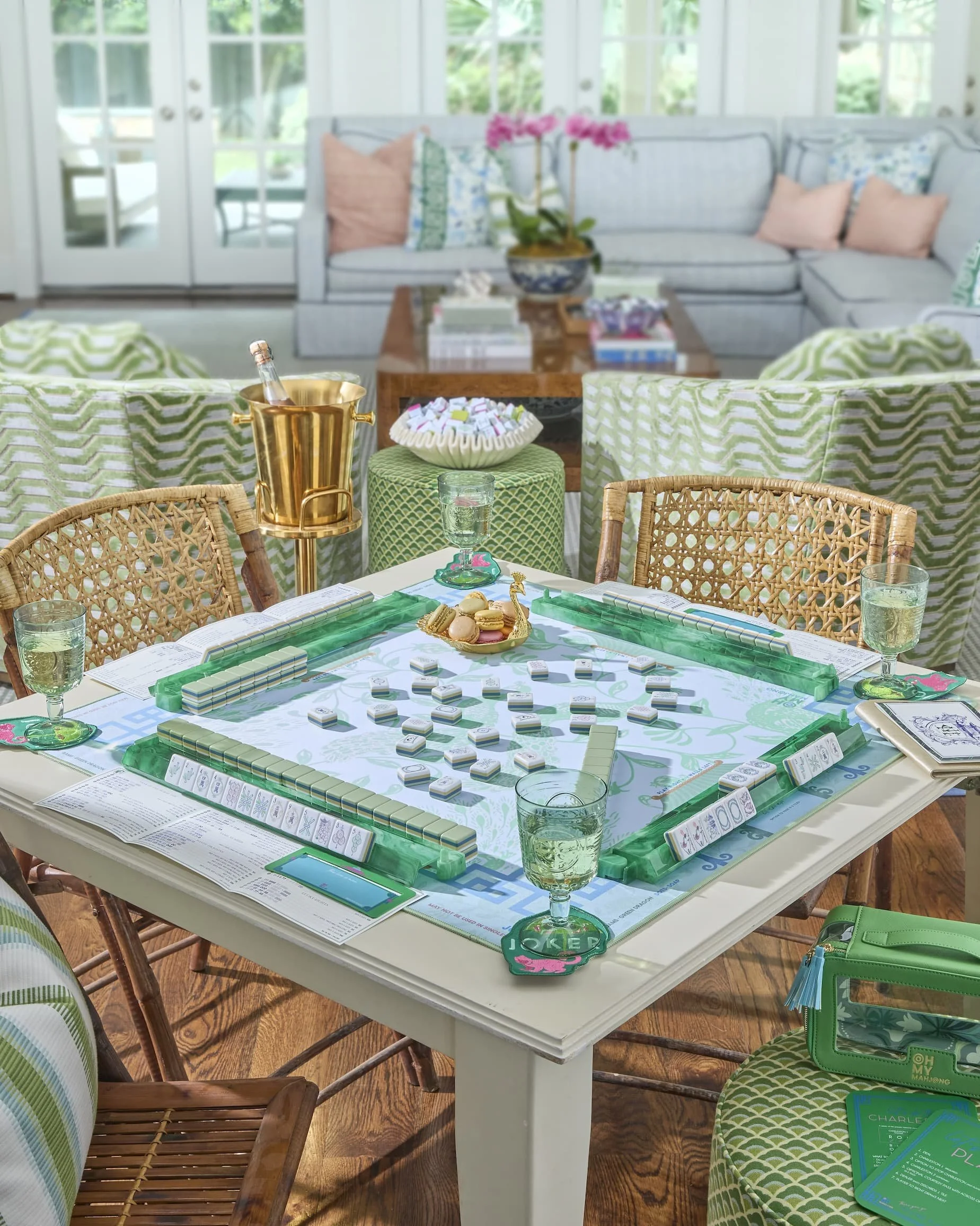 Mahjong gathering setup