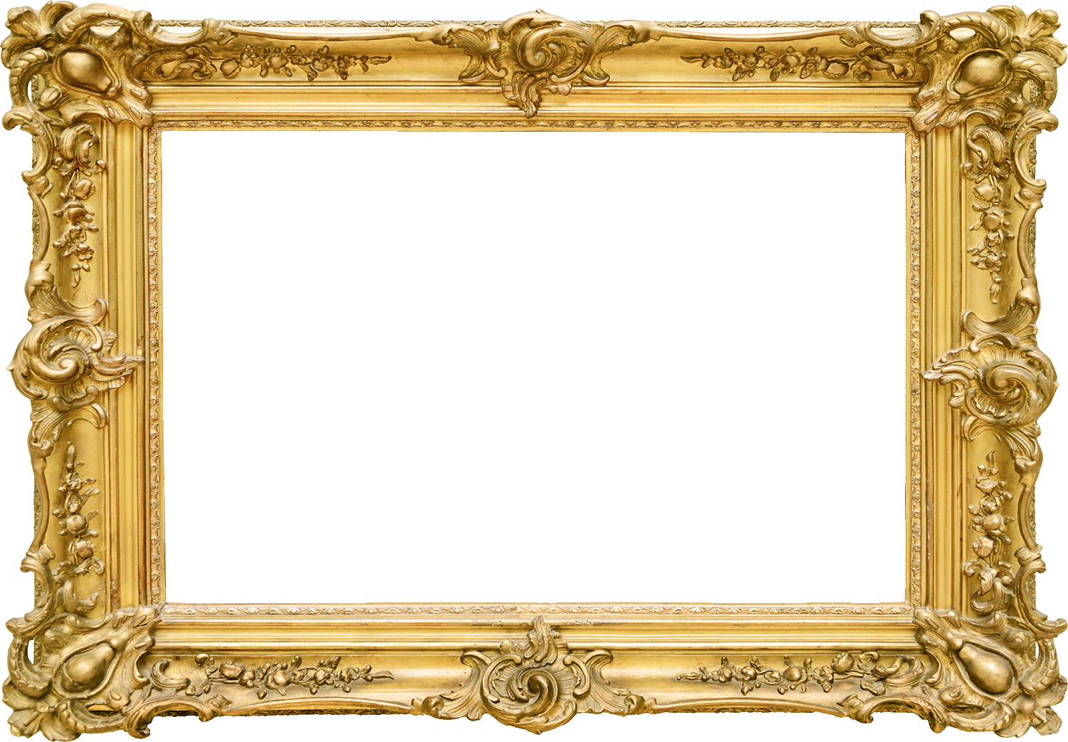 Decorative gold picture frame