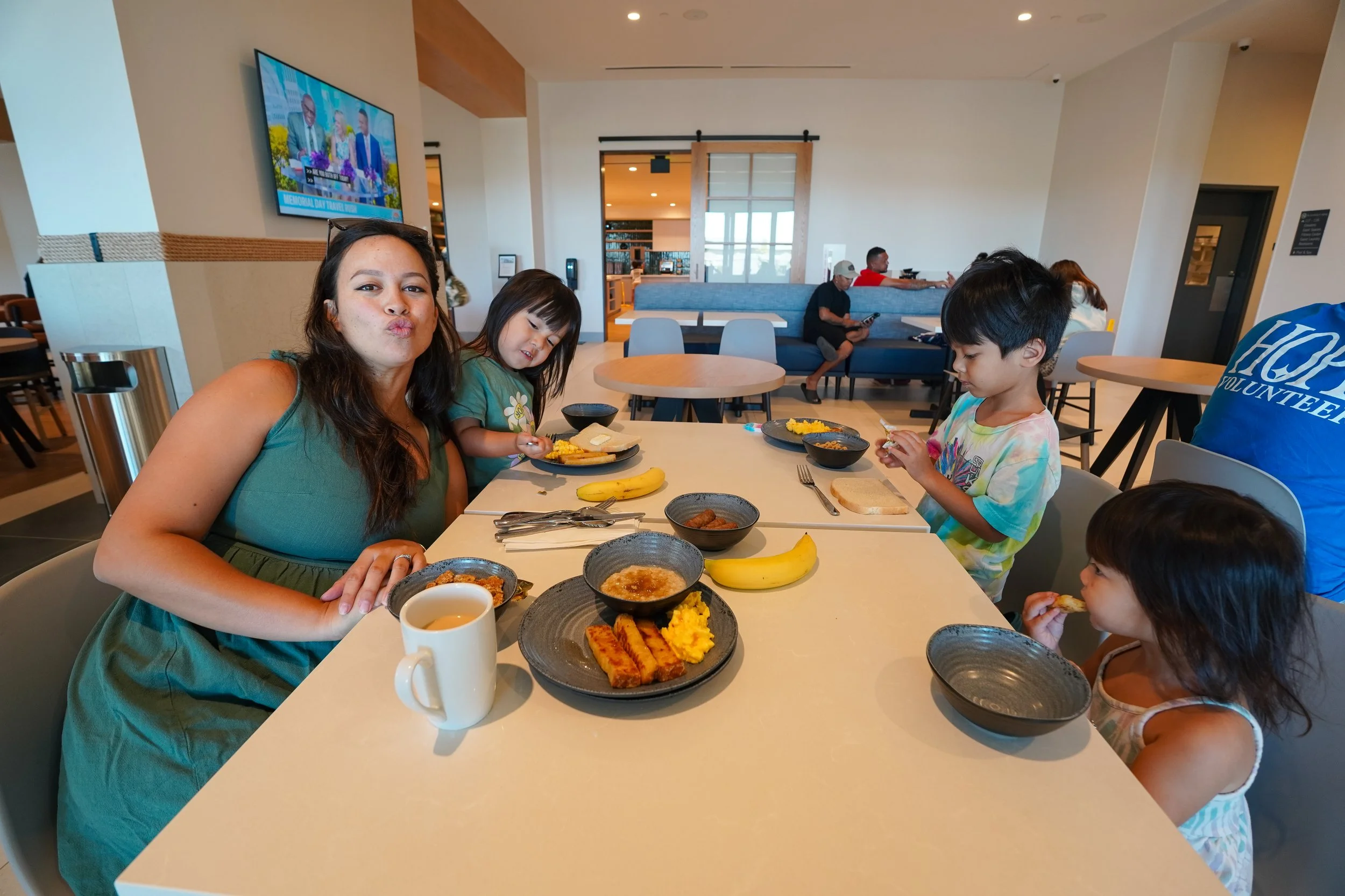 Complimentary breakfast spread at Hyatt Hoʻopili
