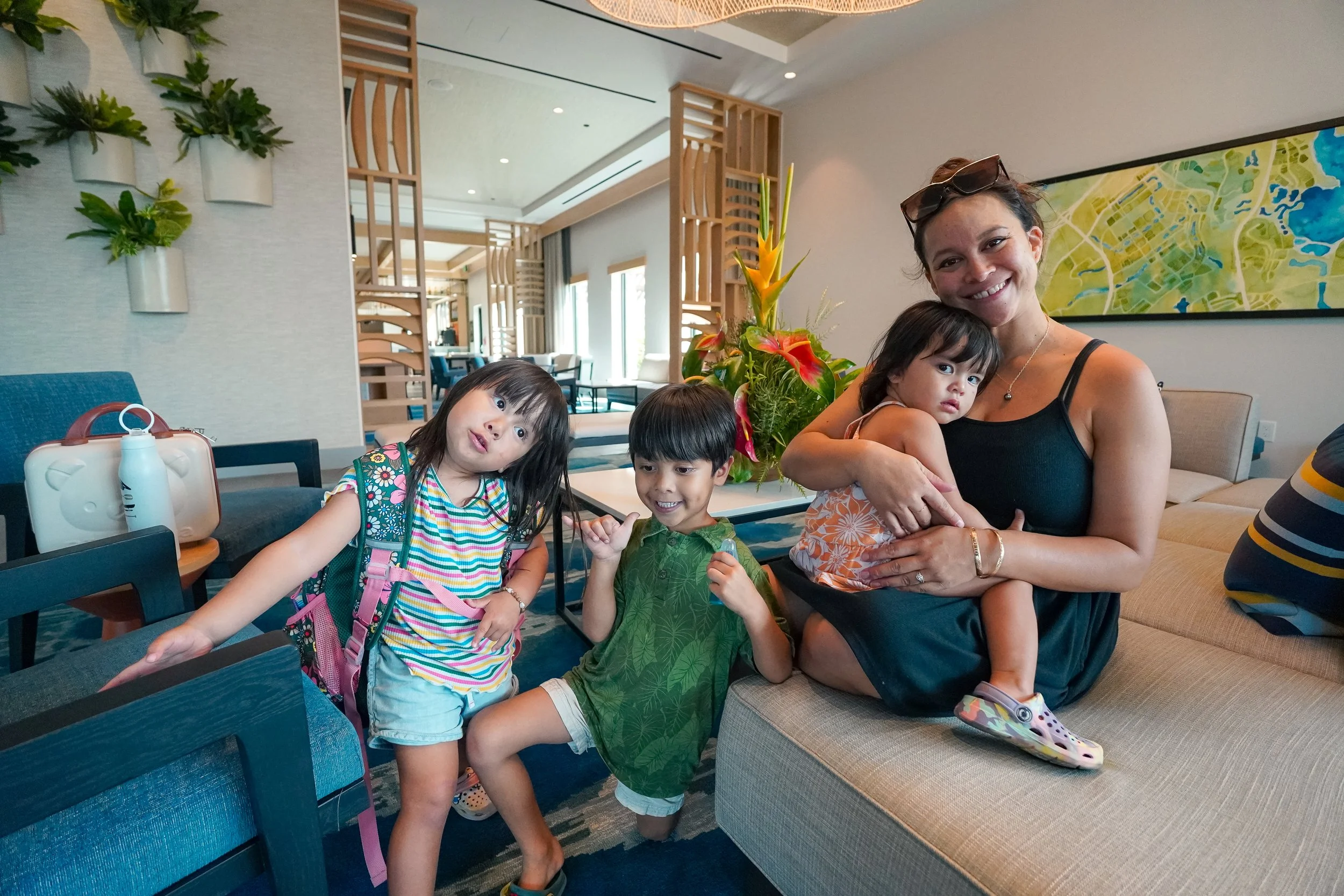 Scottie's ʻohana enjoying their stay at Hyatt Hoʻopili in ʻEwa Beach