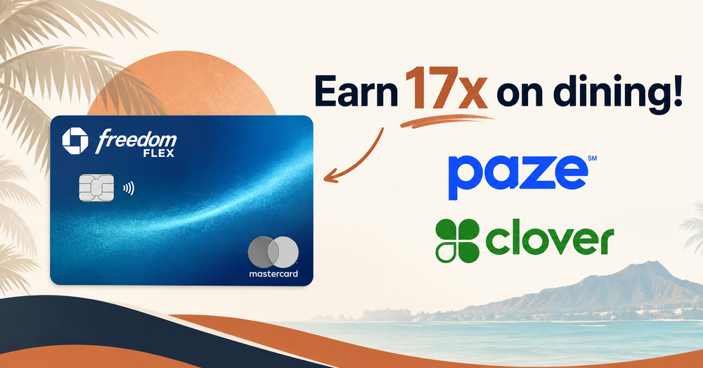 How the Chase Freedom Flex earns up to 17x on dining with Paze from October 1 to December 31, 2026