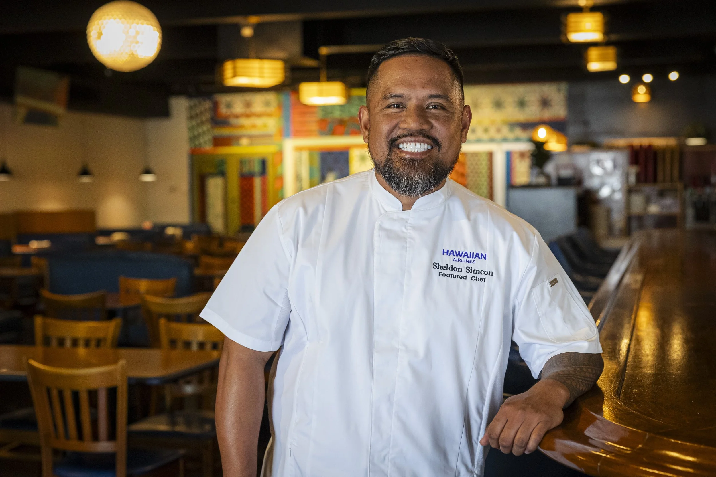 Chef Sheldon Simeon, the James Beard Award finalist who designed Hawaiian Airlines' Main Cabin menu