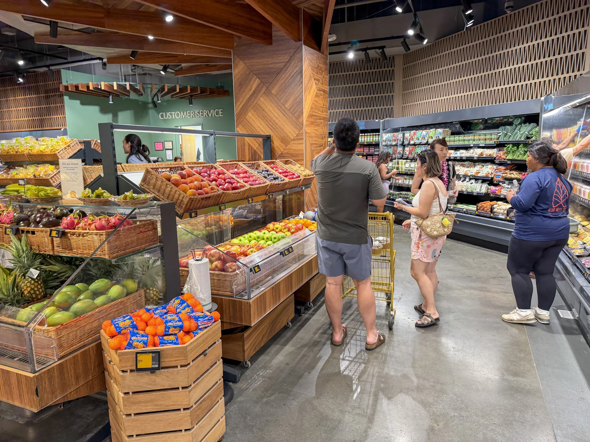 Waikiki Market food station display on reopening day, photo 3
