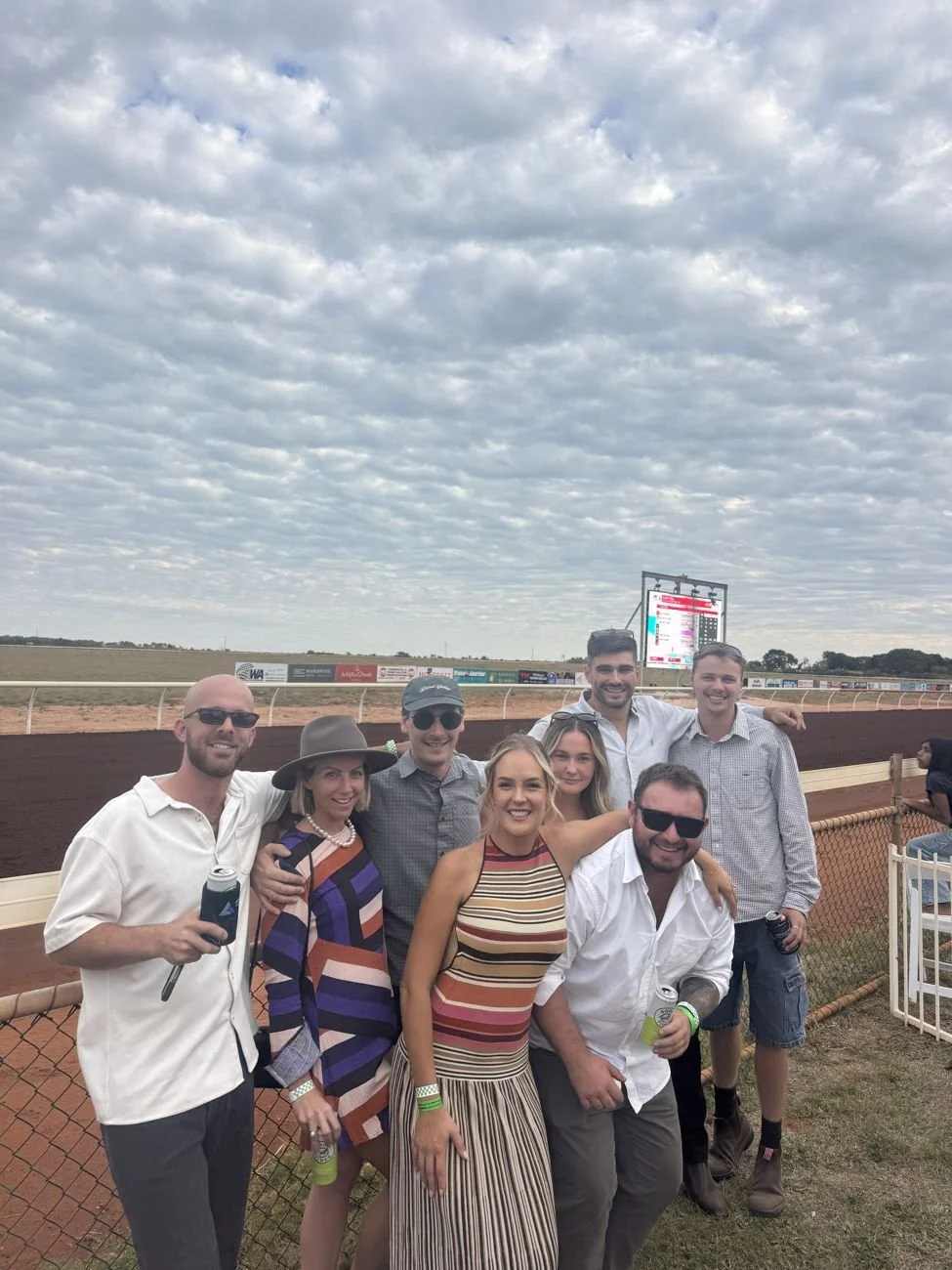 The team together at the Broome races