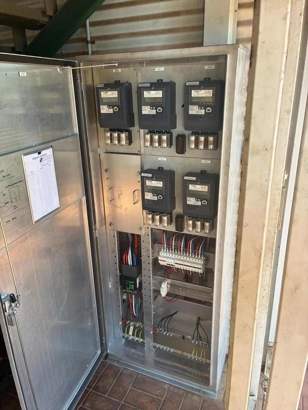 Commercial multi-tenancy switchboard installed by Bazlec West
