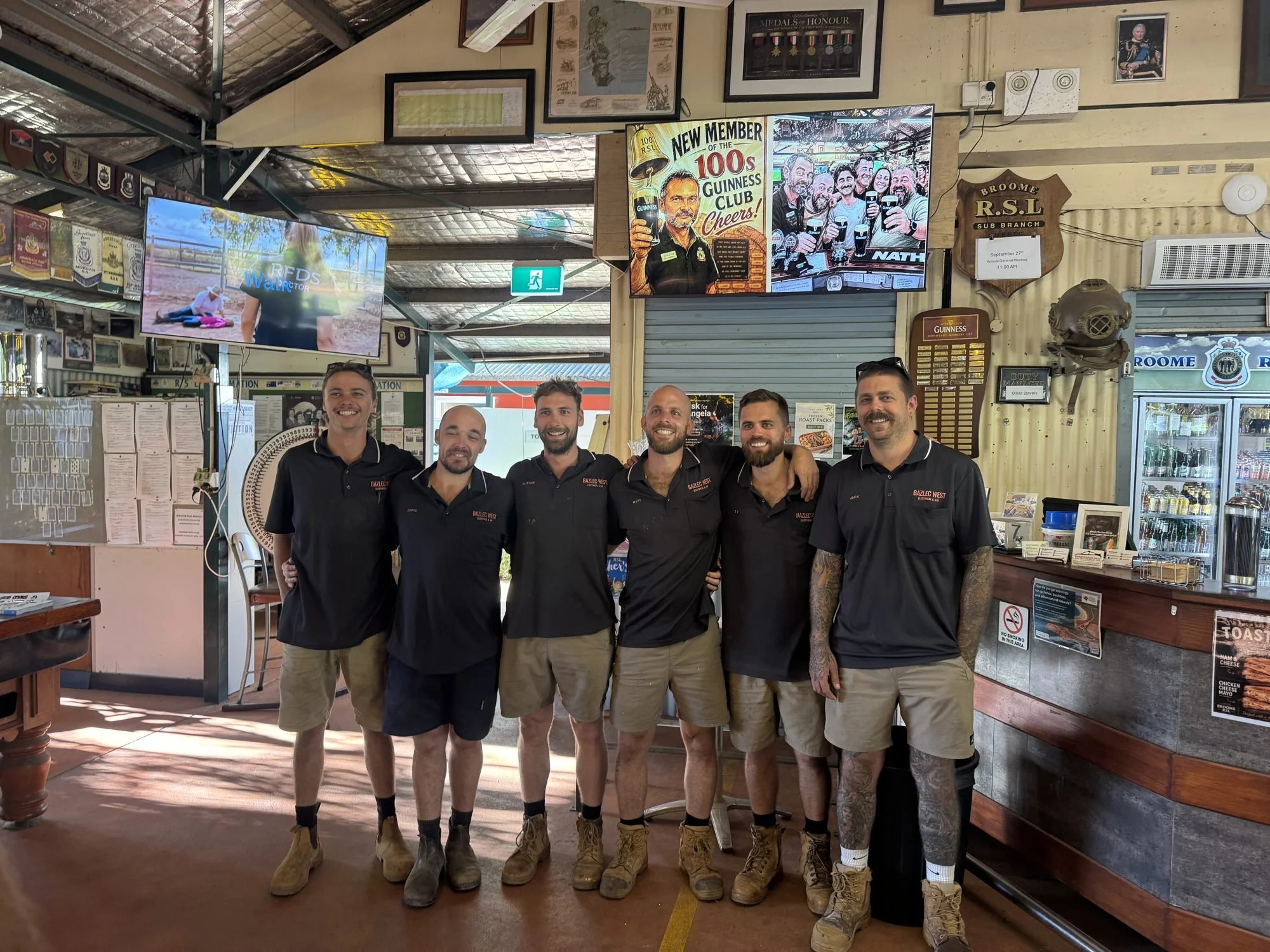 The Bazlec West team together in Broome