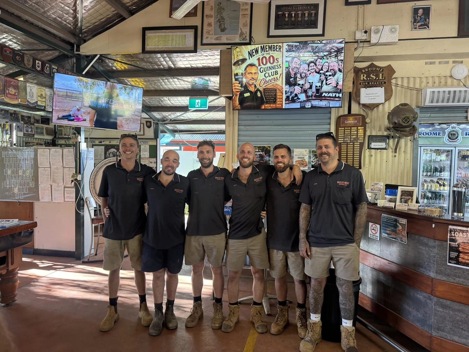 The Bazlec West team together in Broome