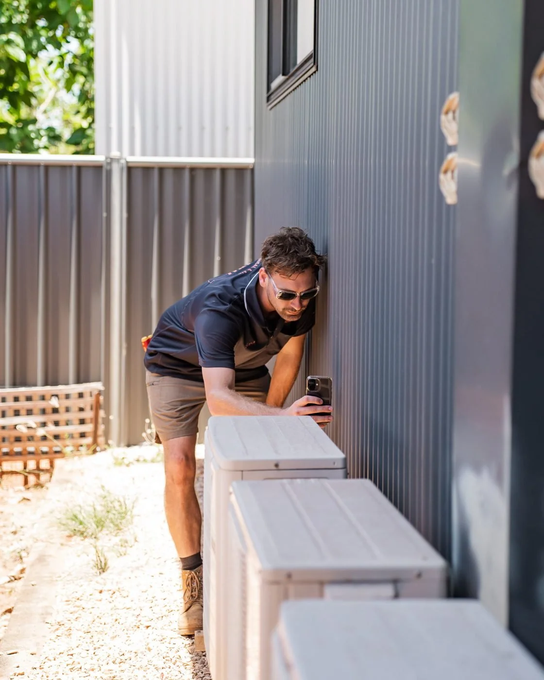 Inspecting outdoor condensers
