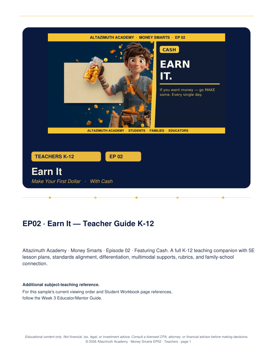 Extended Teacher Guide cover