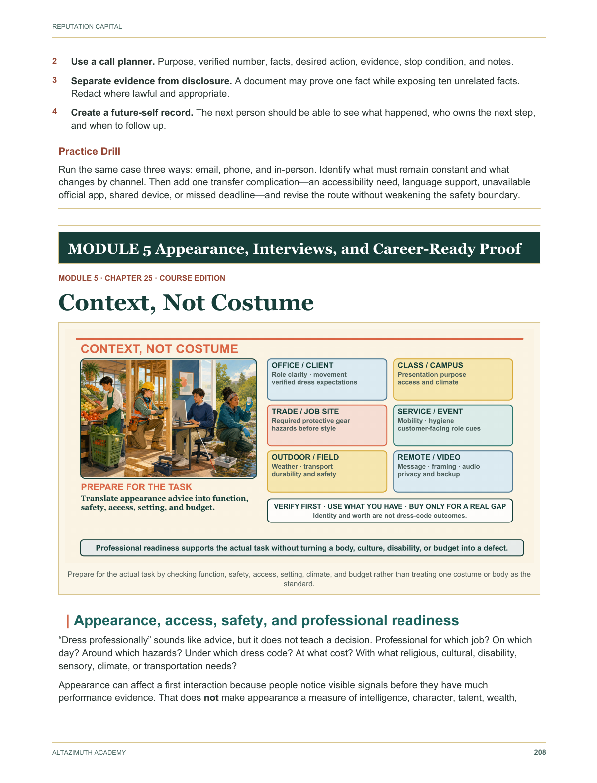 Reputation Capital assigned excerpt page