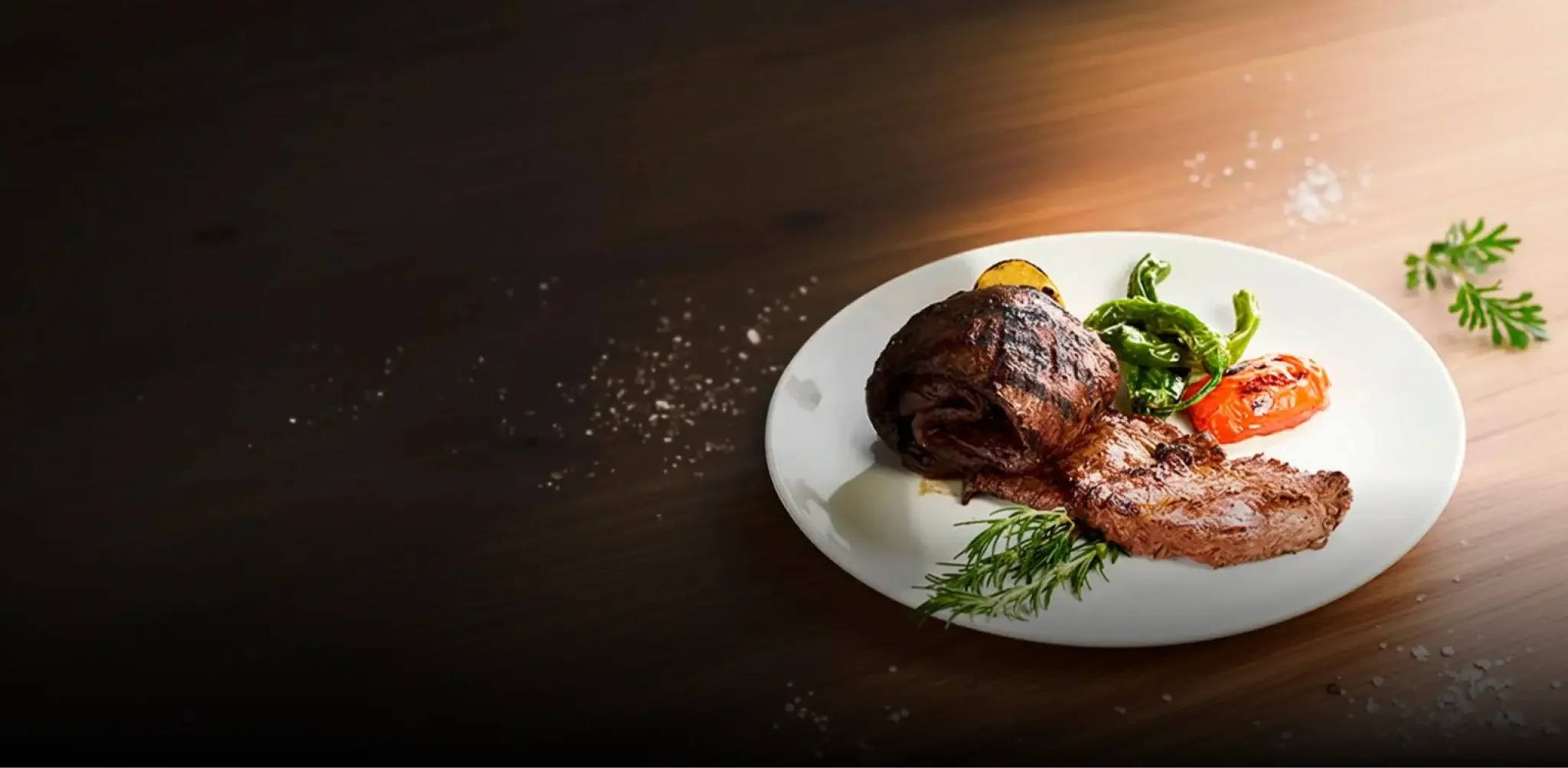 Grilled Entraña Skirt Steak served with house chimichurri