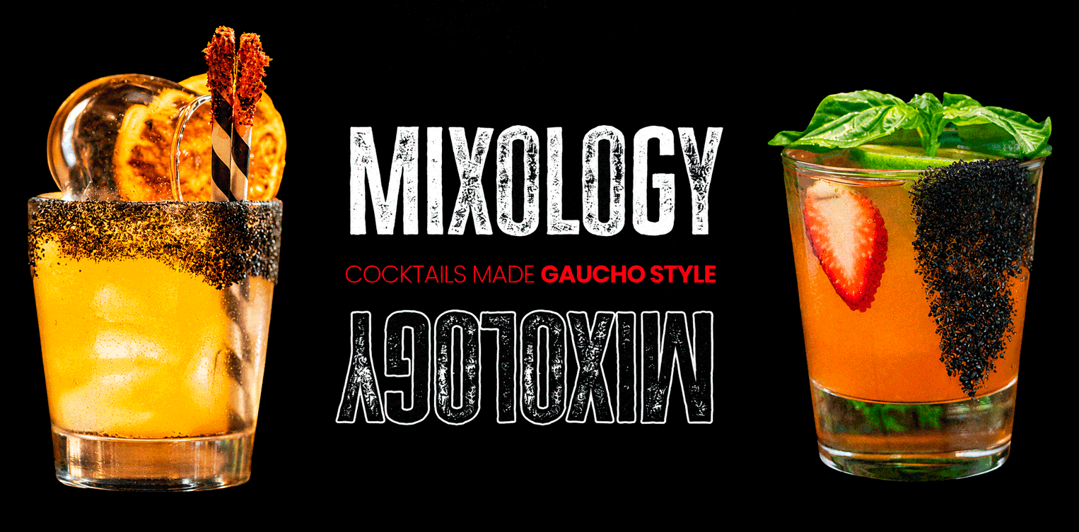 Gaucho style cocktails cycling animation including Moscow mule and red wine sangria
