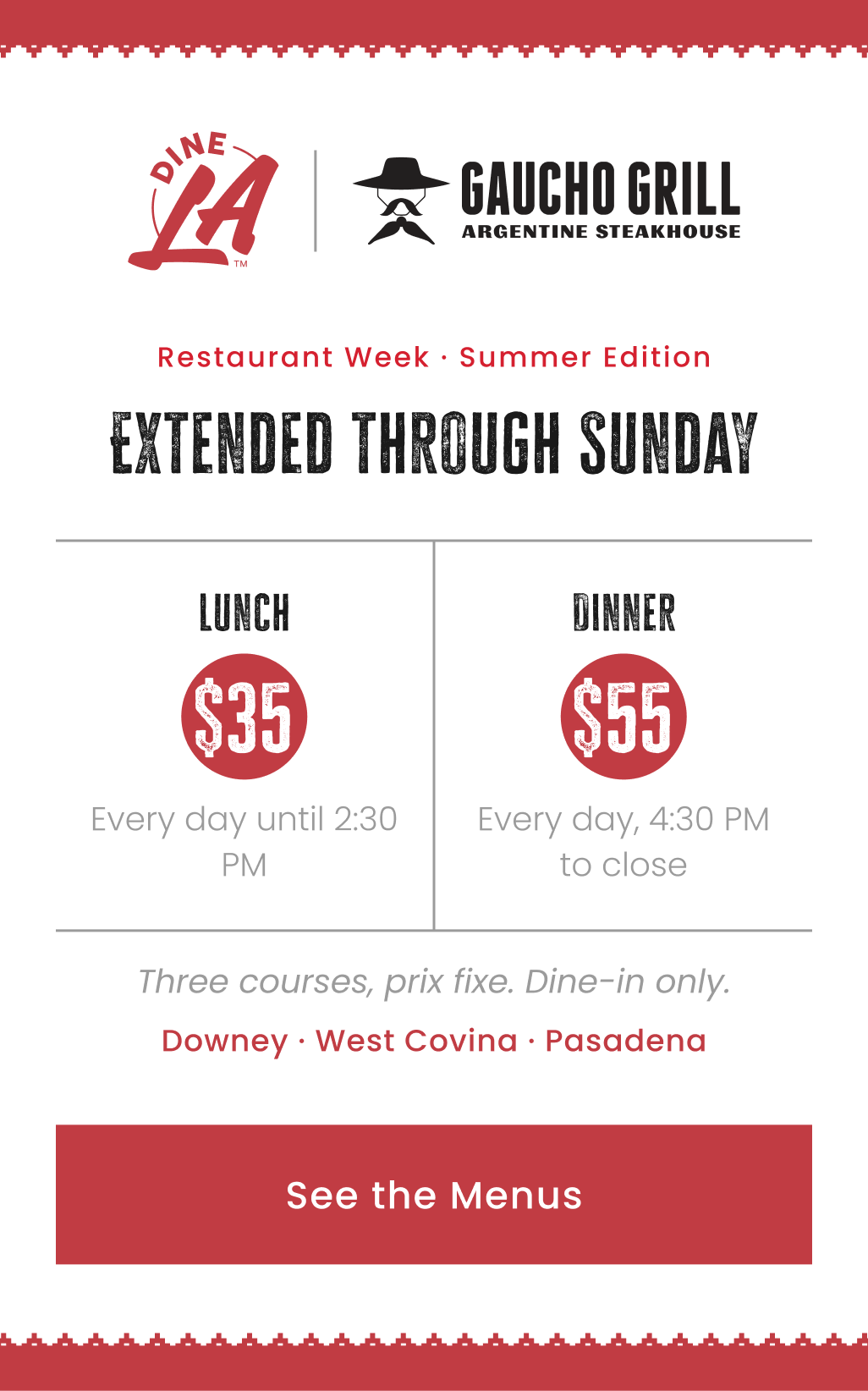 Dine LA Special Menu