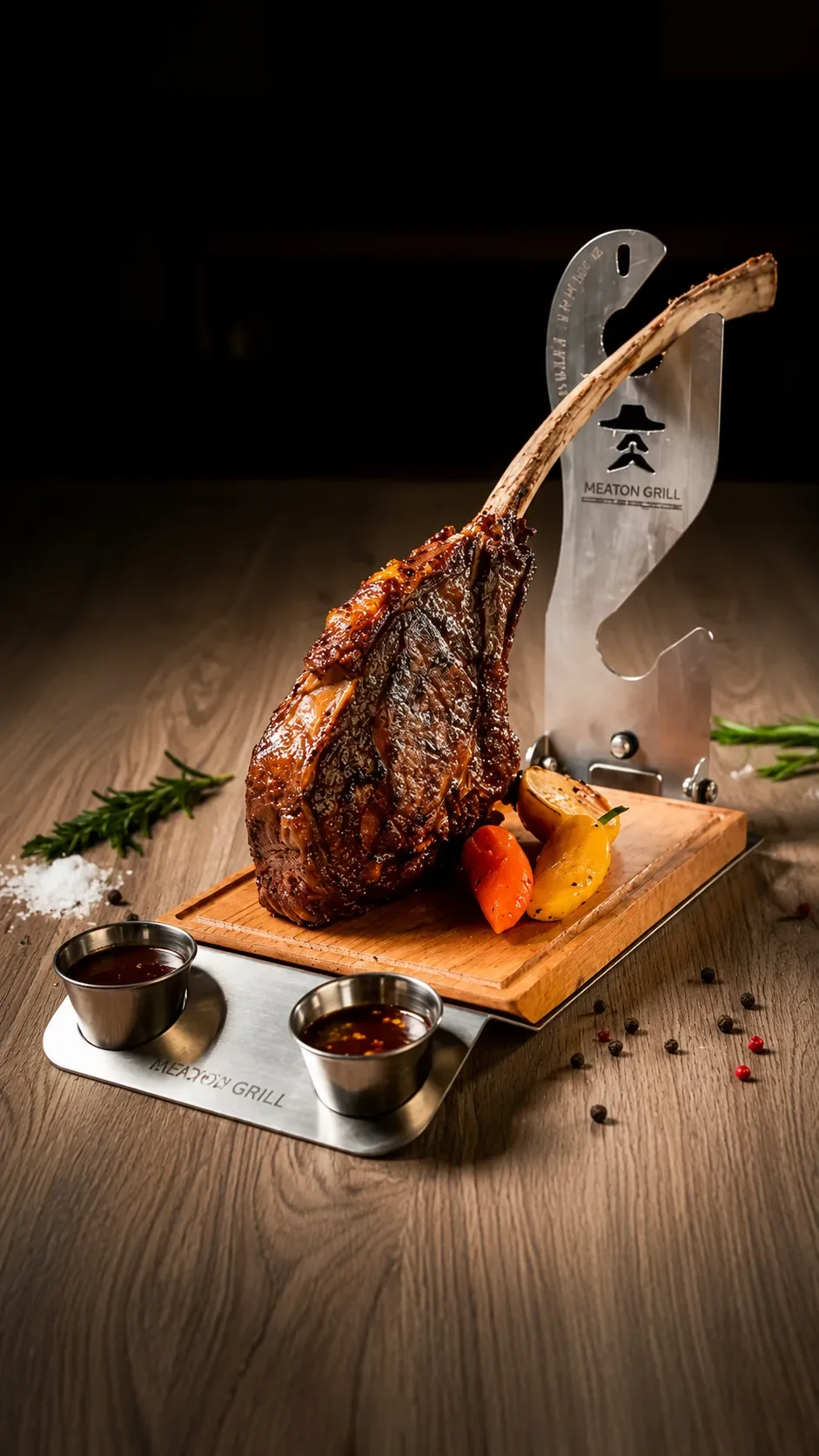 Wood-fired Tomahawk Ribeye Steak