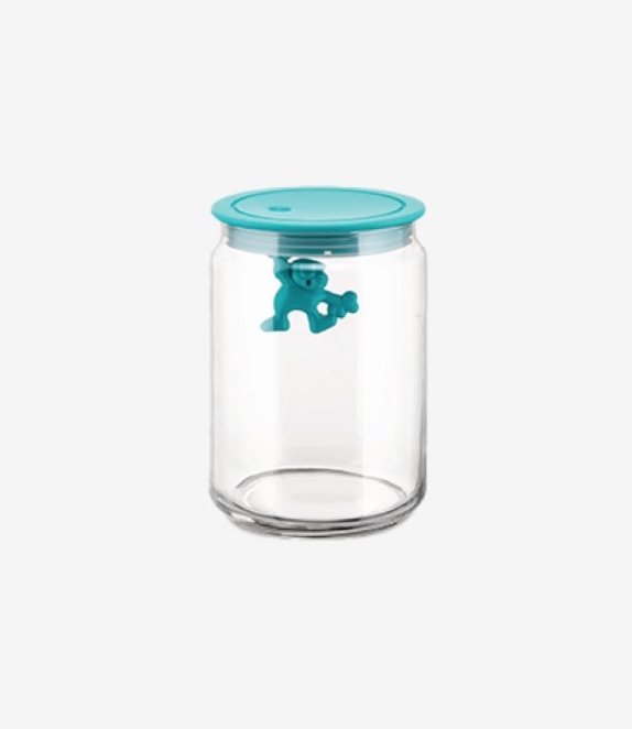 Gianni a little man on tight glass jar