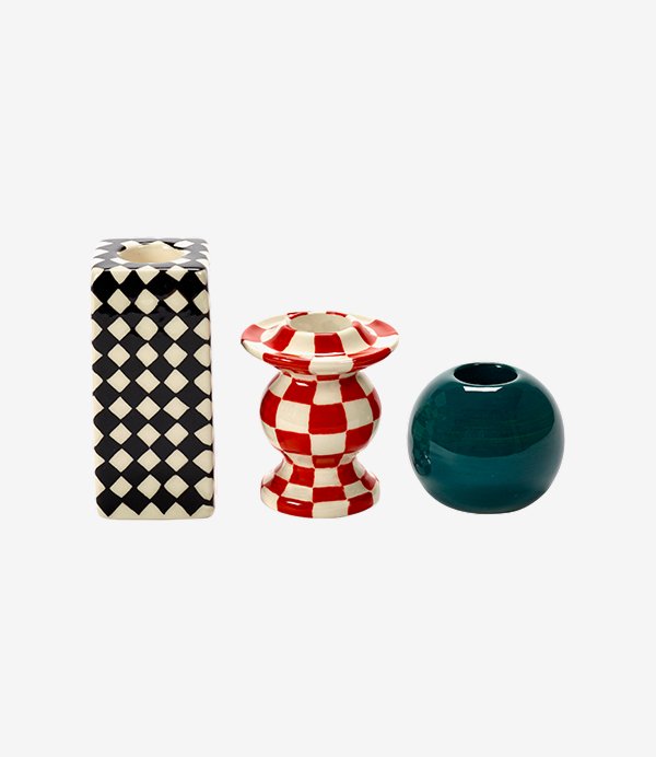 Candle holder Chessboard set/3