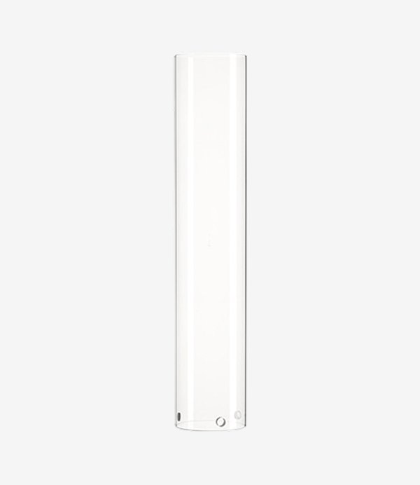 Cylindrical glass hurricane